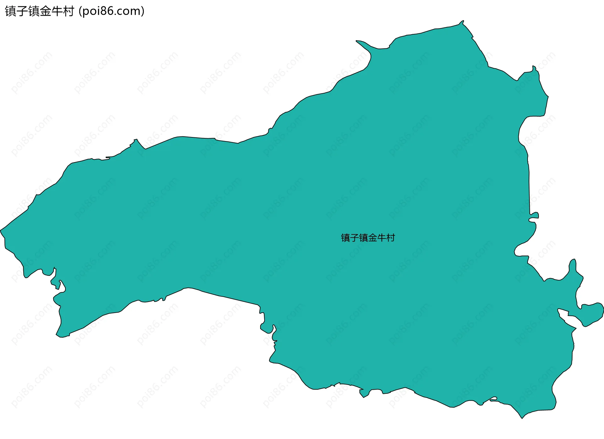 镇子镇金牛村边界地图