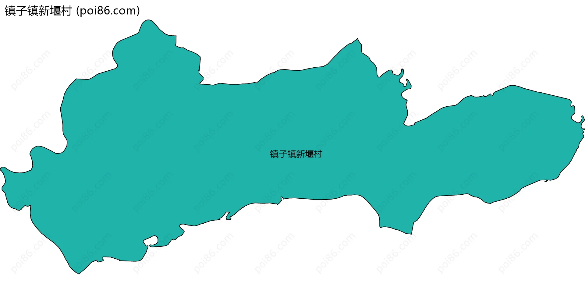 镇子镇新堰村边界地图