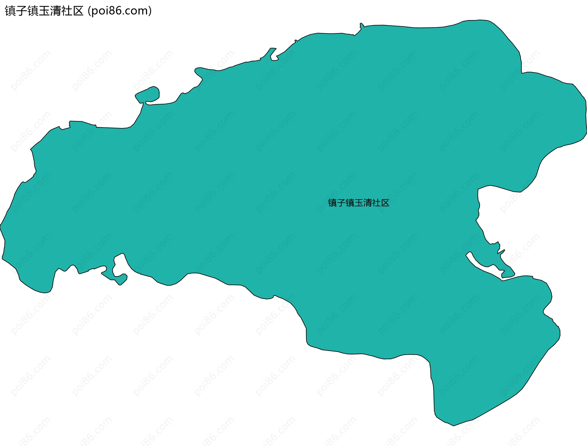 镇子镇玉清社区边界地图