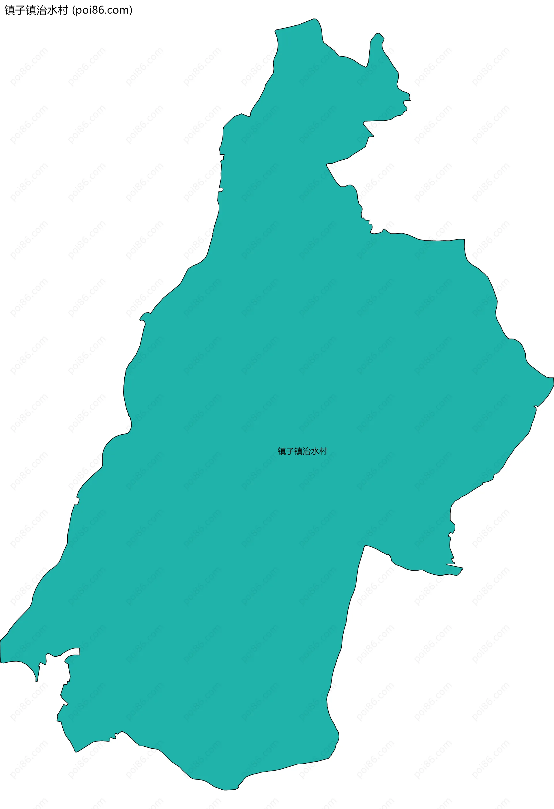 镇子镇治水村边界地图