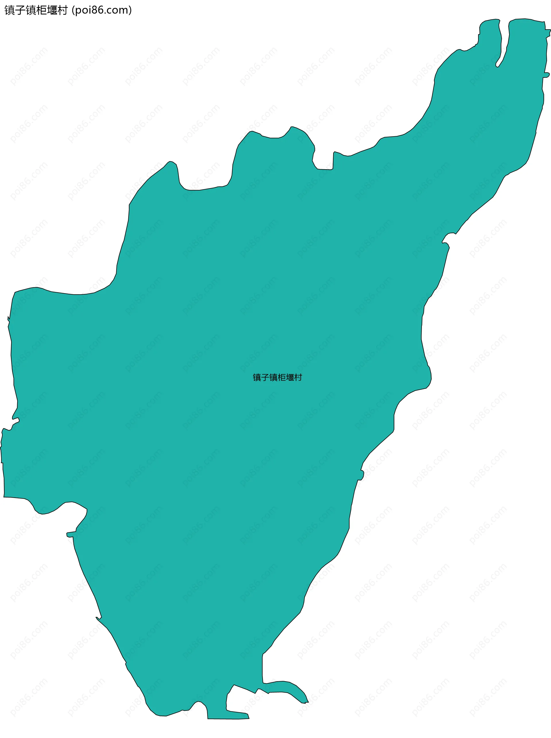 镇子镇柜堰村边界地图
