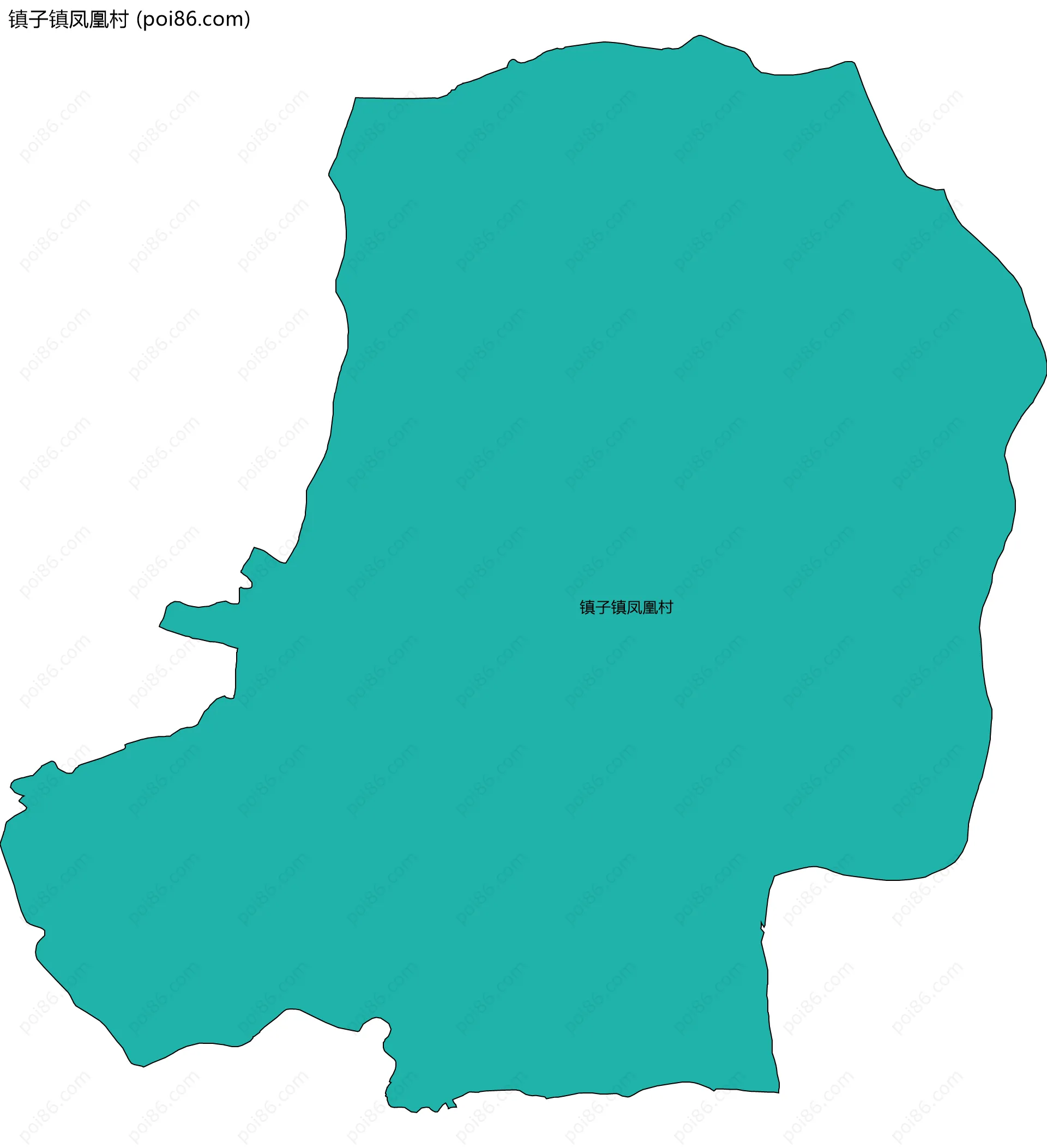 镇子镇凤凰村边界地图