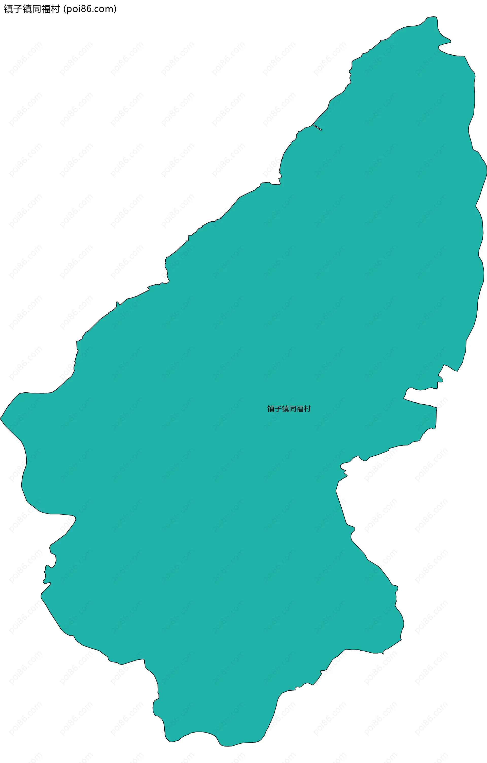 镇子镇同福村边界地图