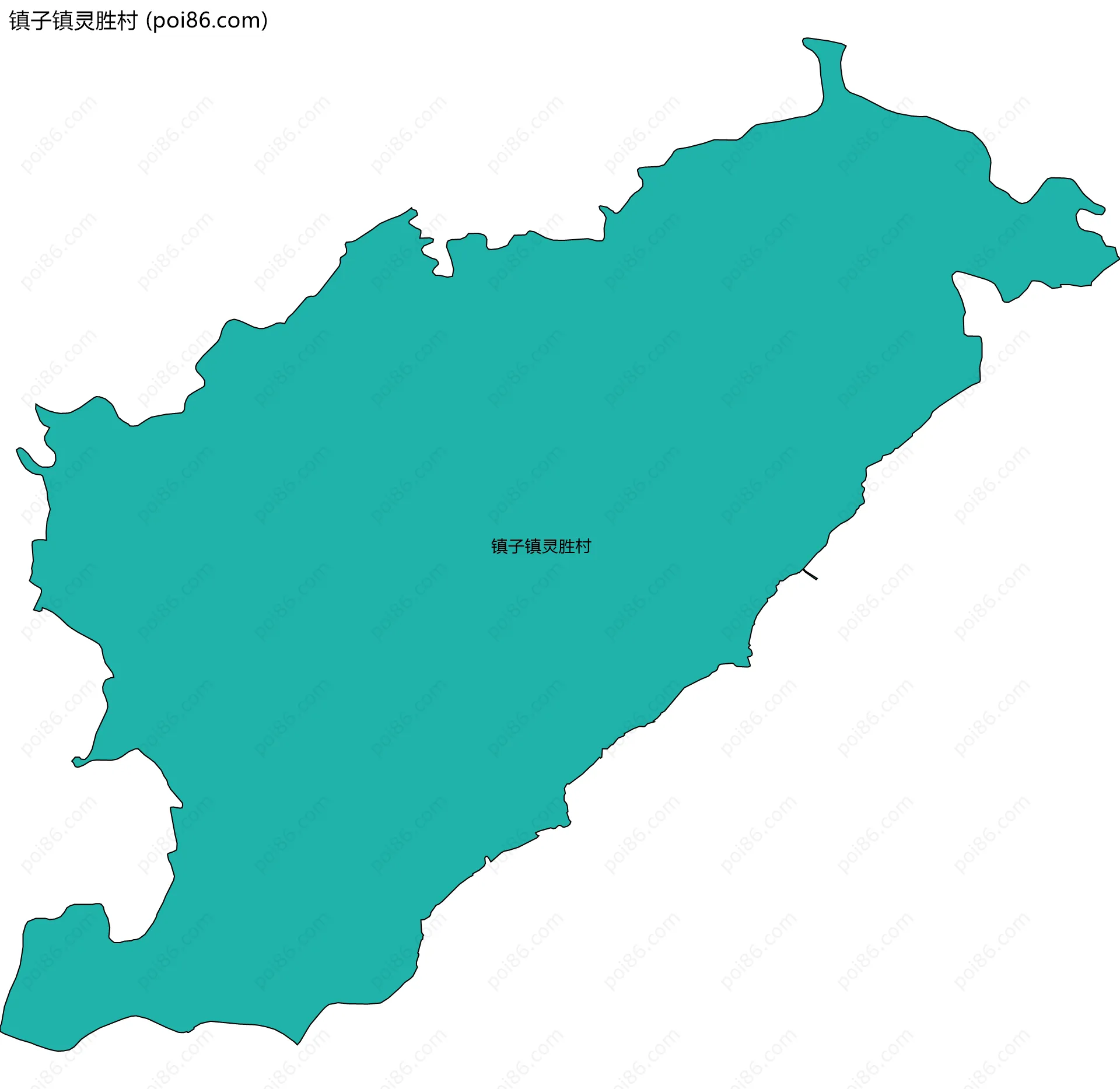 镇子镇灵胜村边界地图