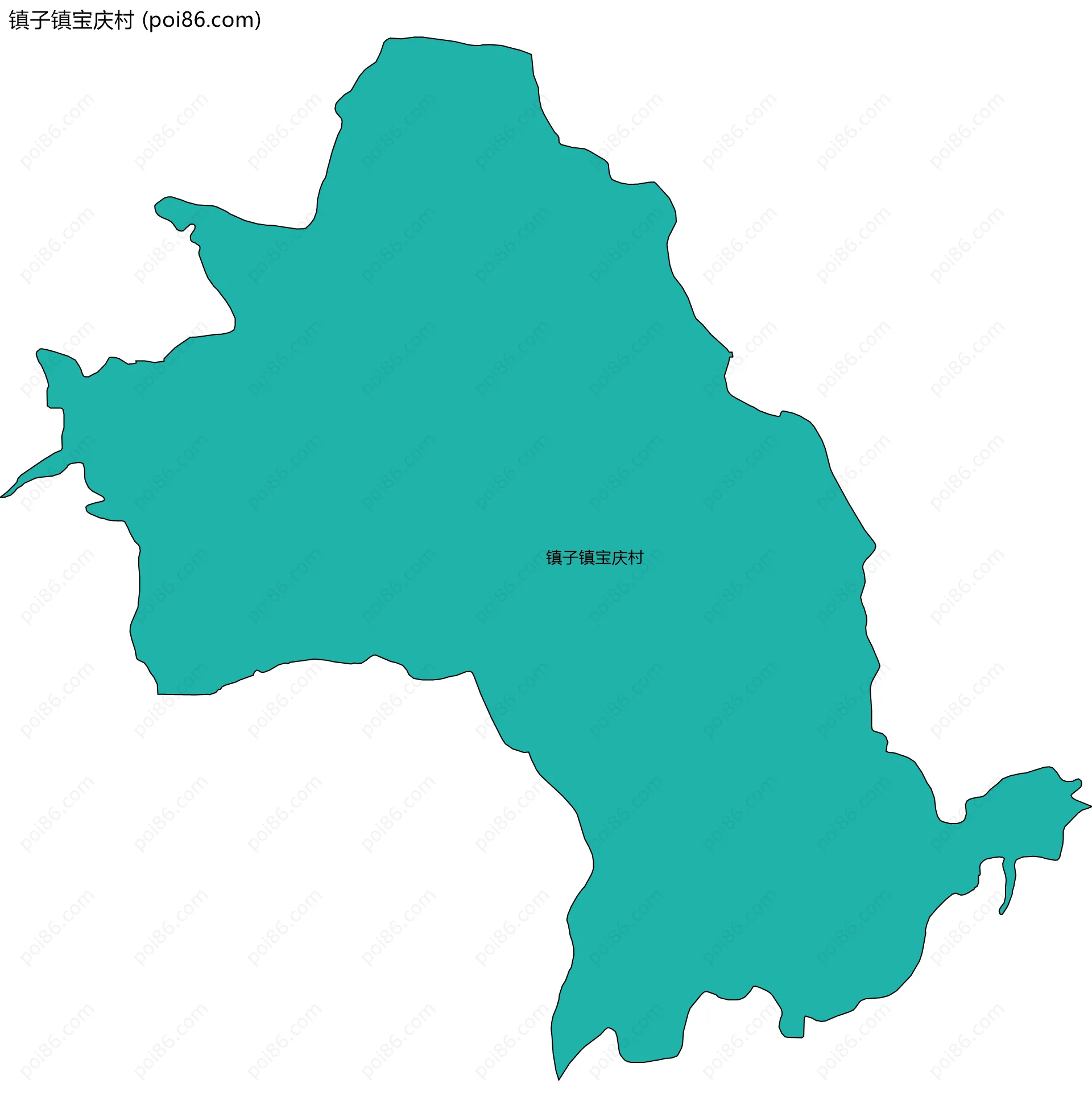 镇子镇宝庆村边界地图