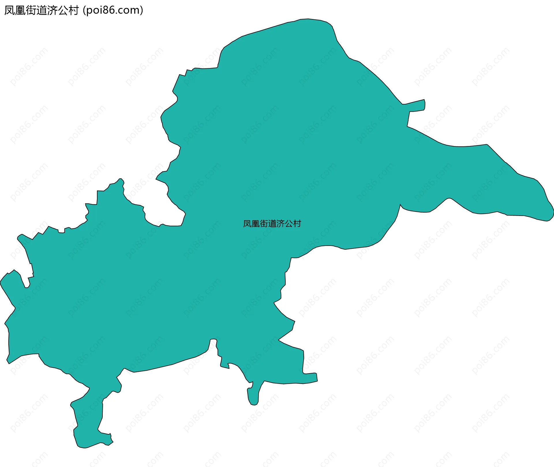 凤凰街道济公村边界地图