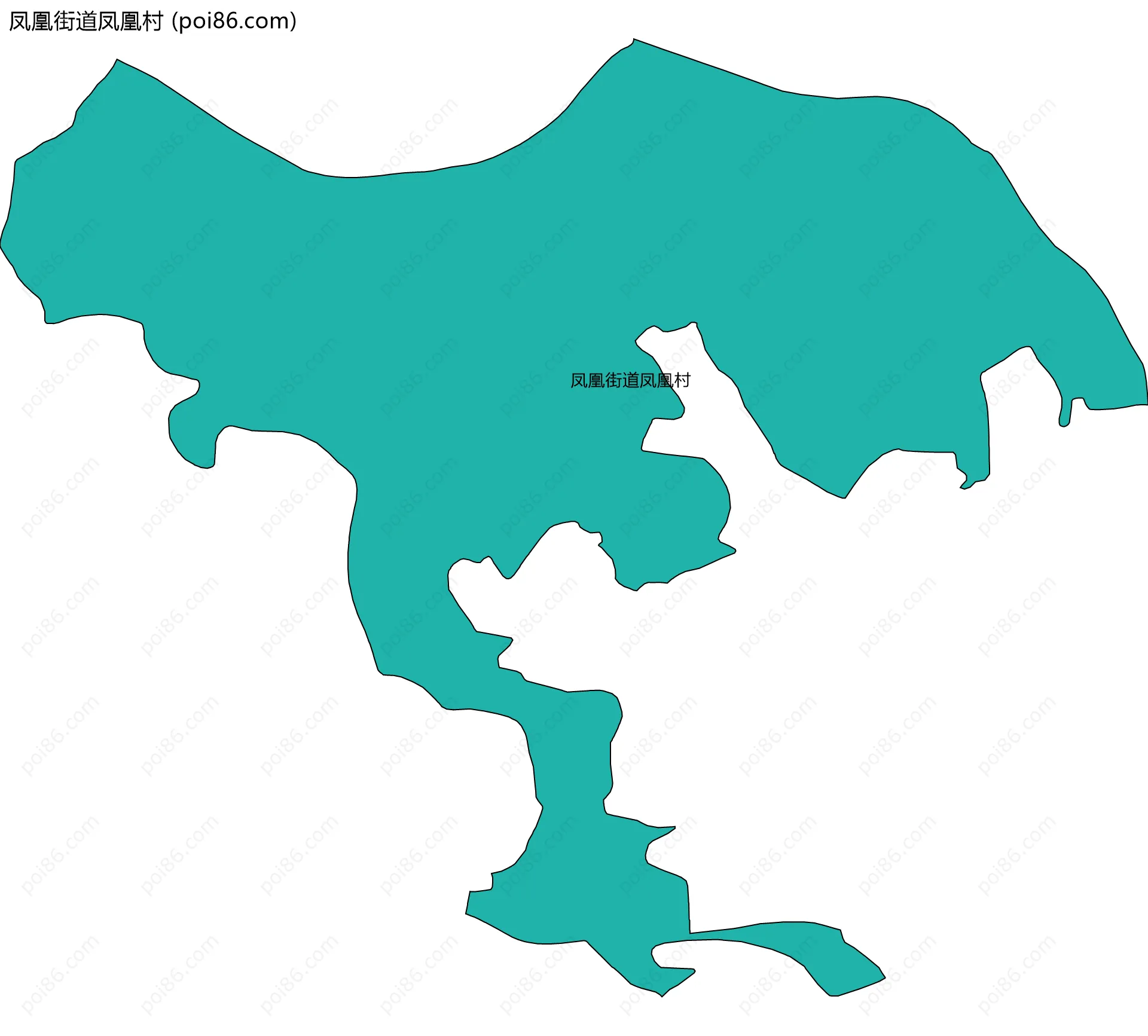凤凰街道凤凰村边界地图