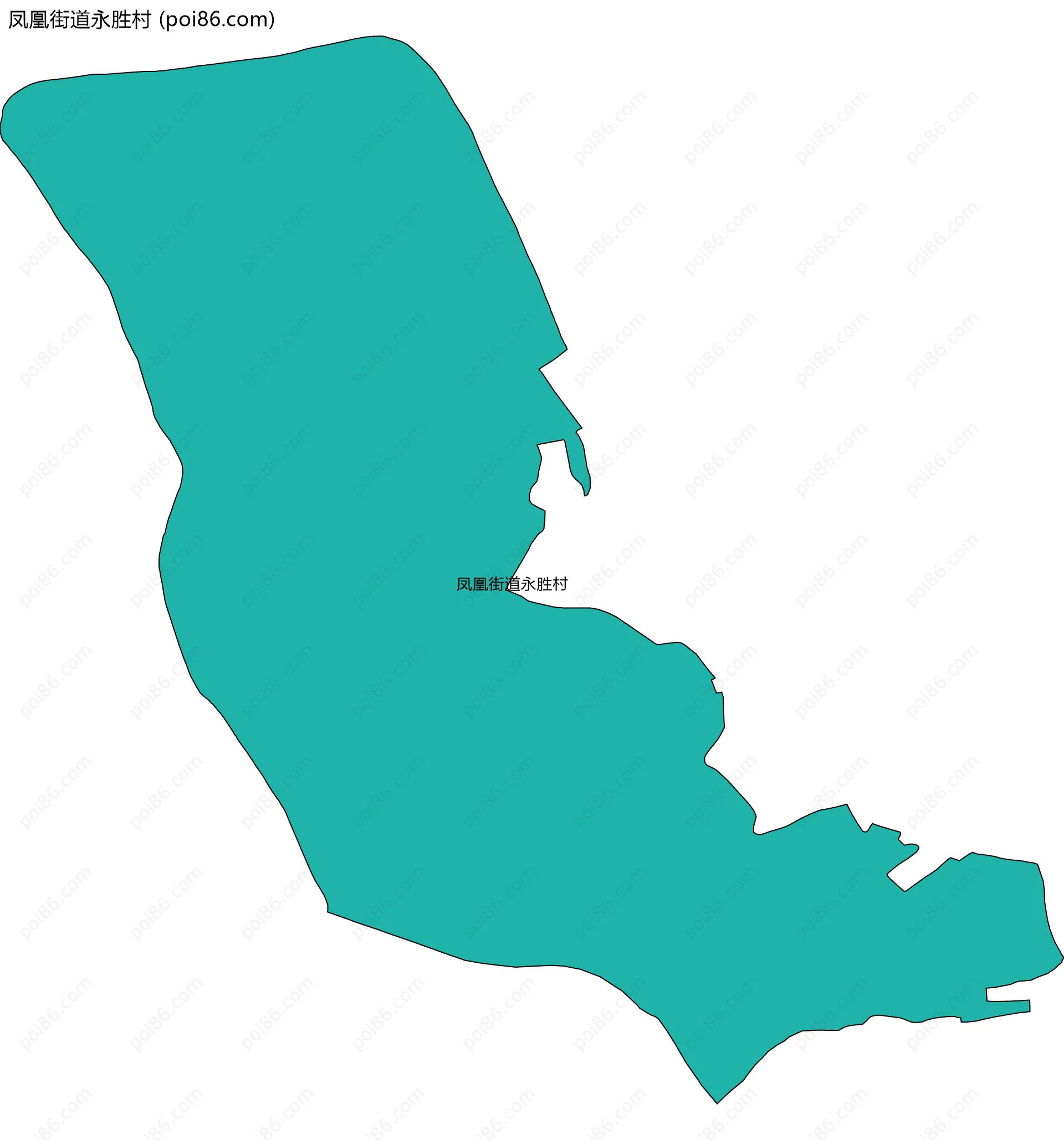 凤凰街道永胜村边界地图