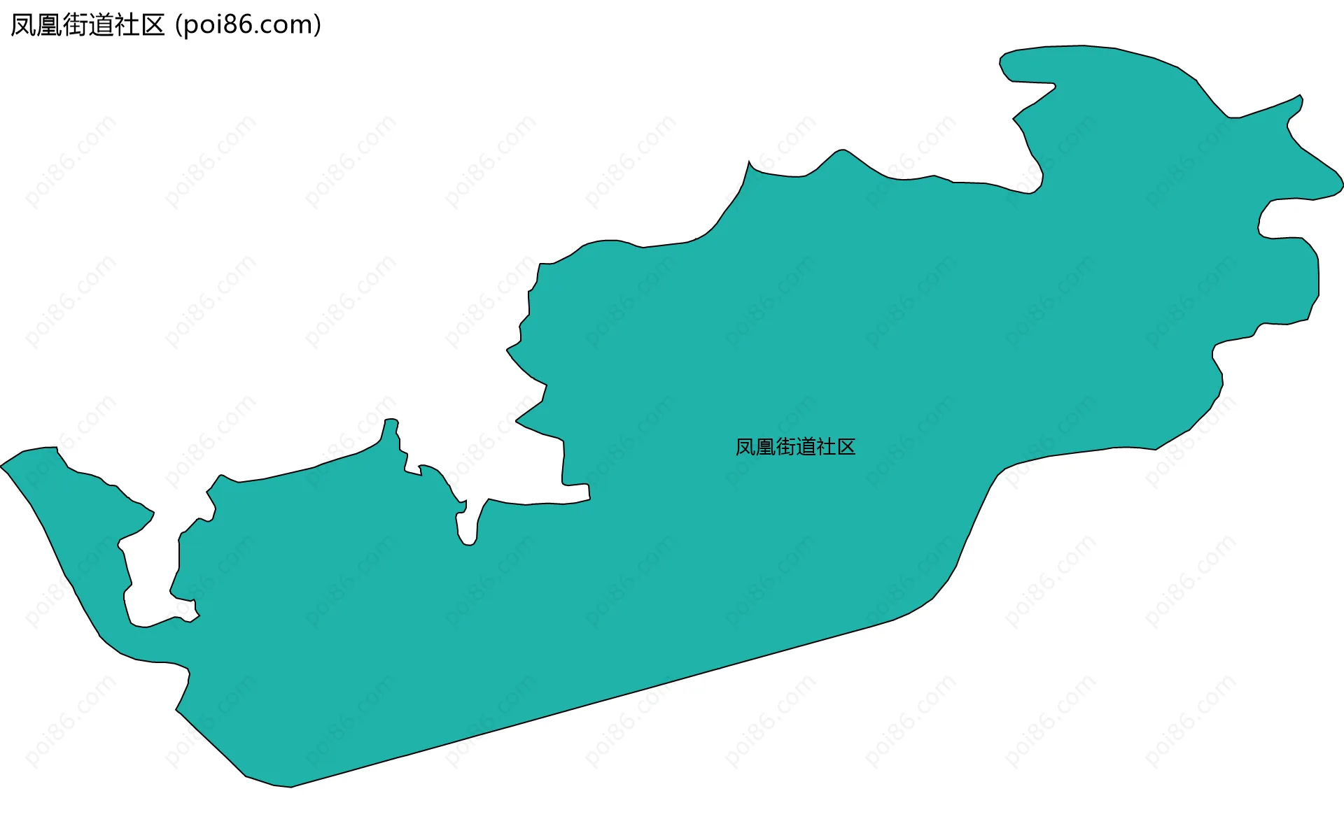 凤凰街道社区边界地图