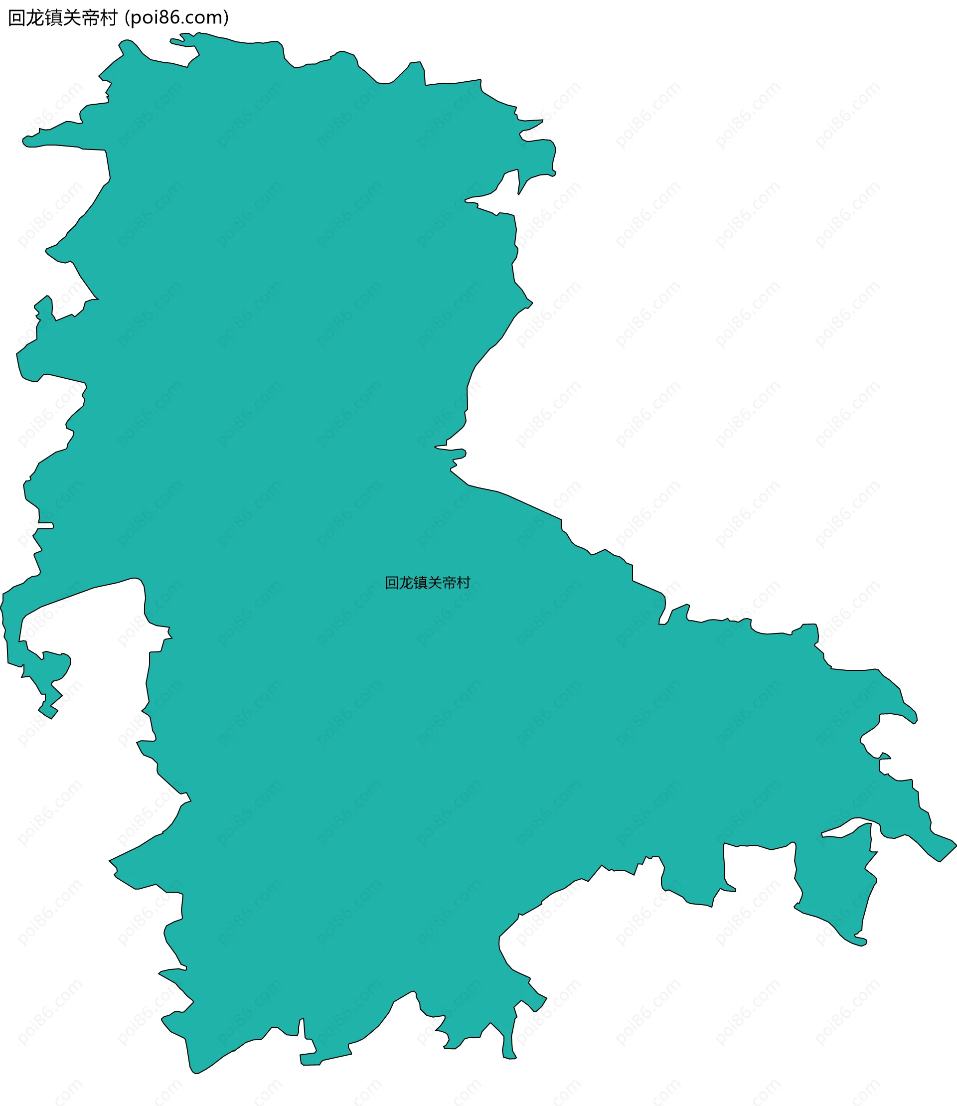 回龙镇关帝村边界地图