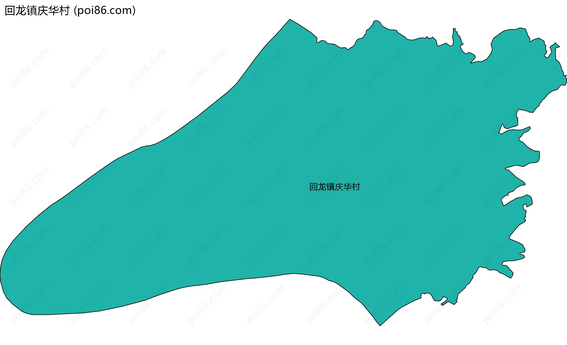 回龙镇庆华村边界地图