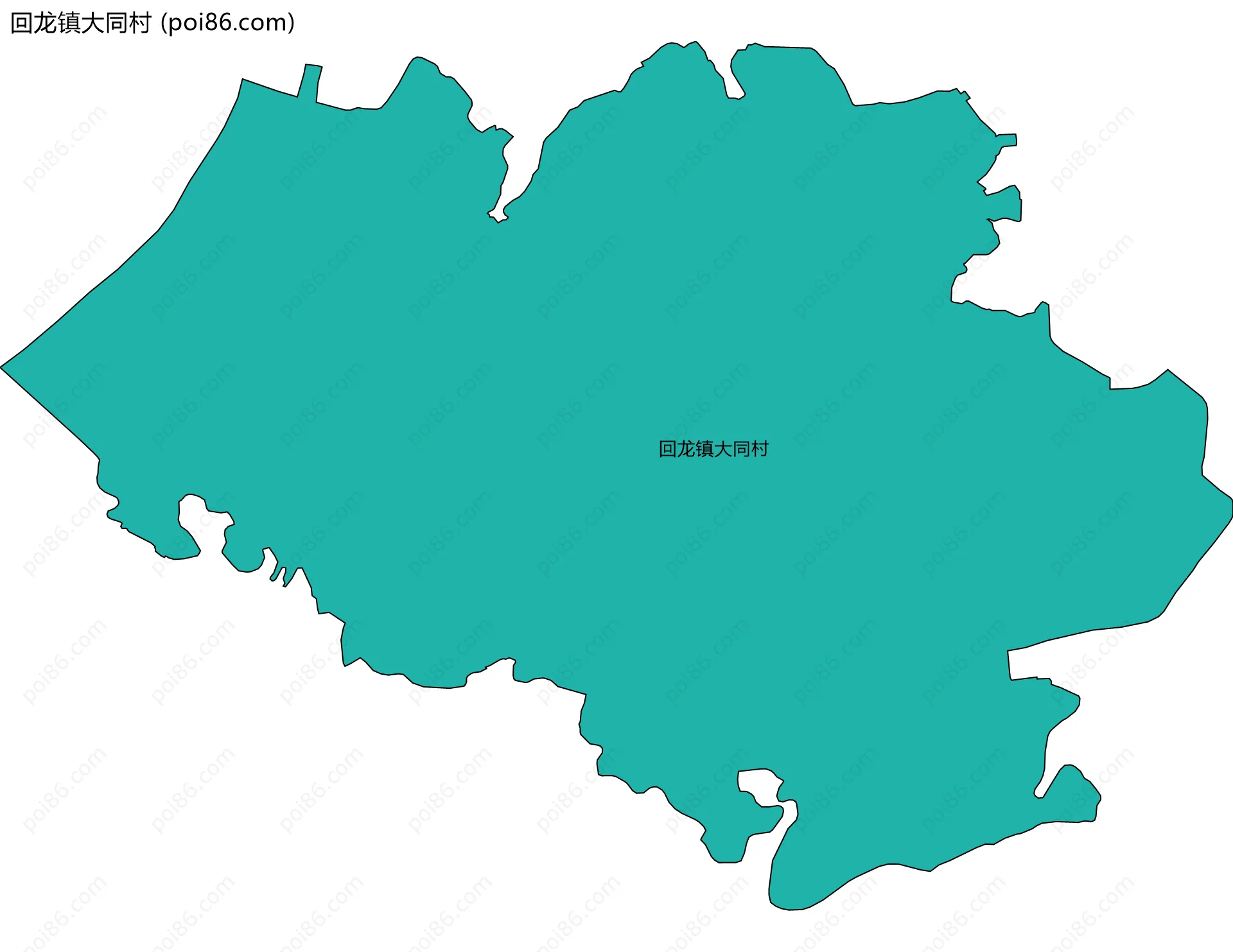 回龙镇大同村边界地图