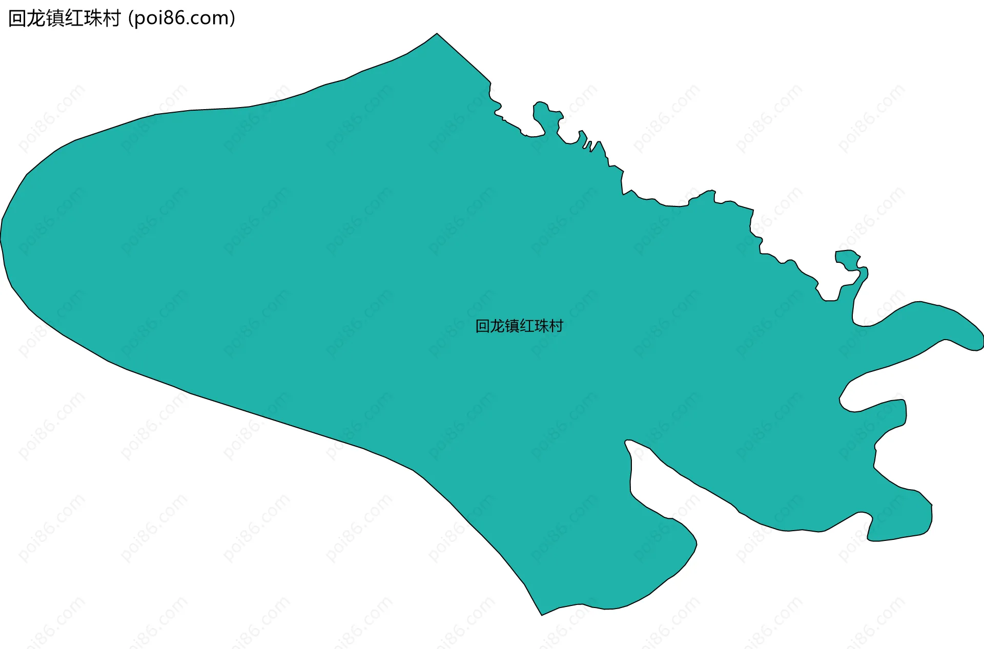 回龙镇红珠村边界地图