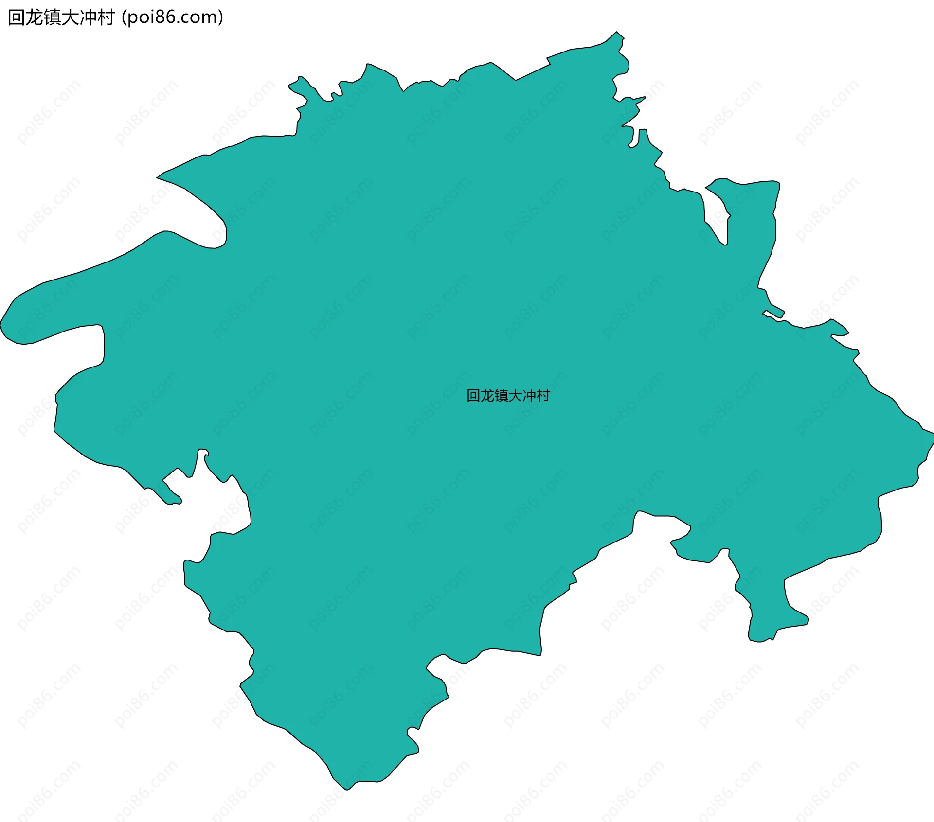 回龙镇大冲村边界地图