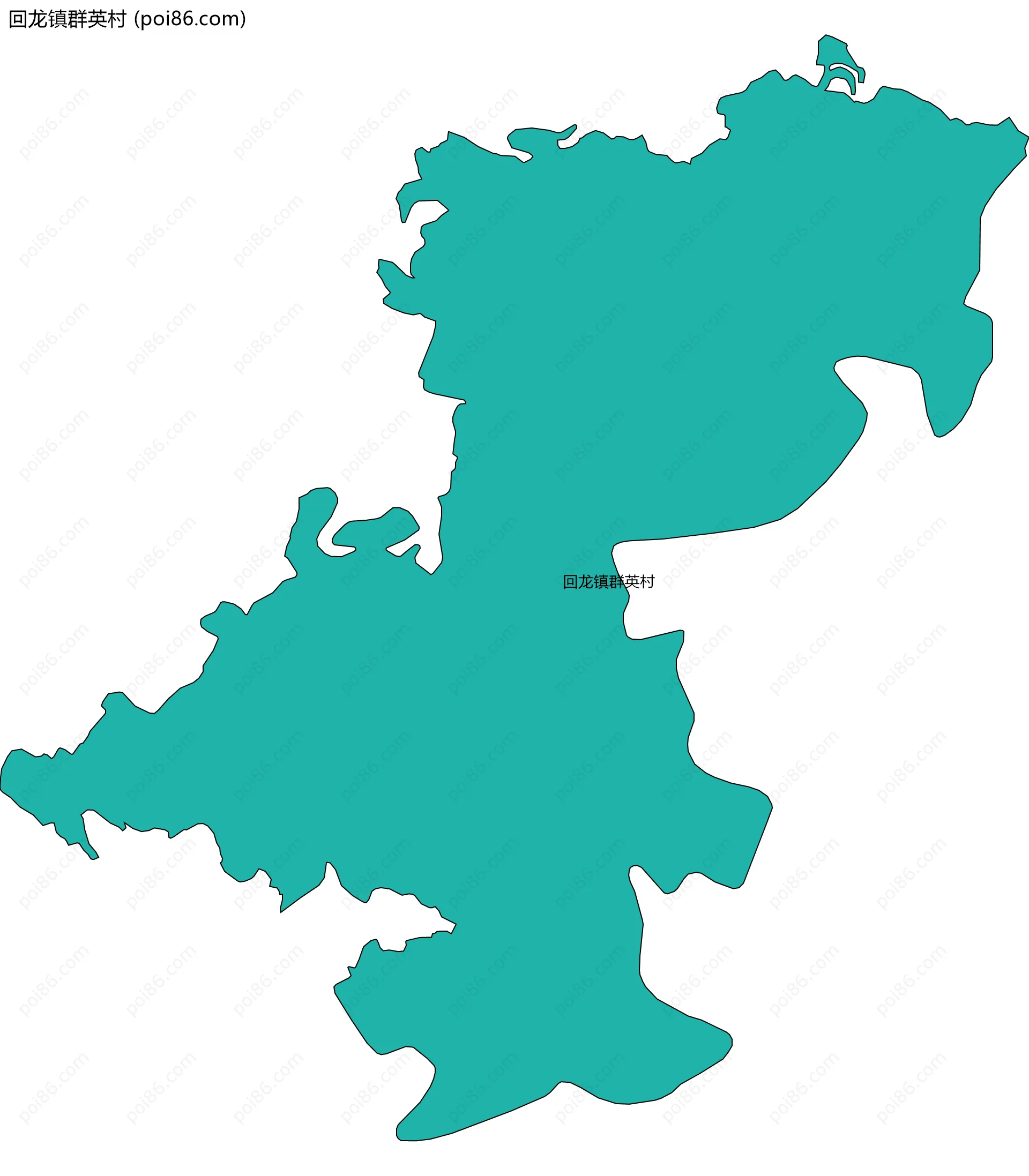 回龙镇群英村边界地图