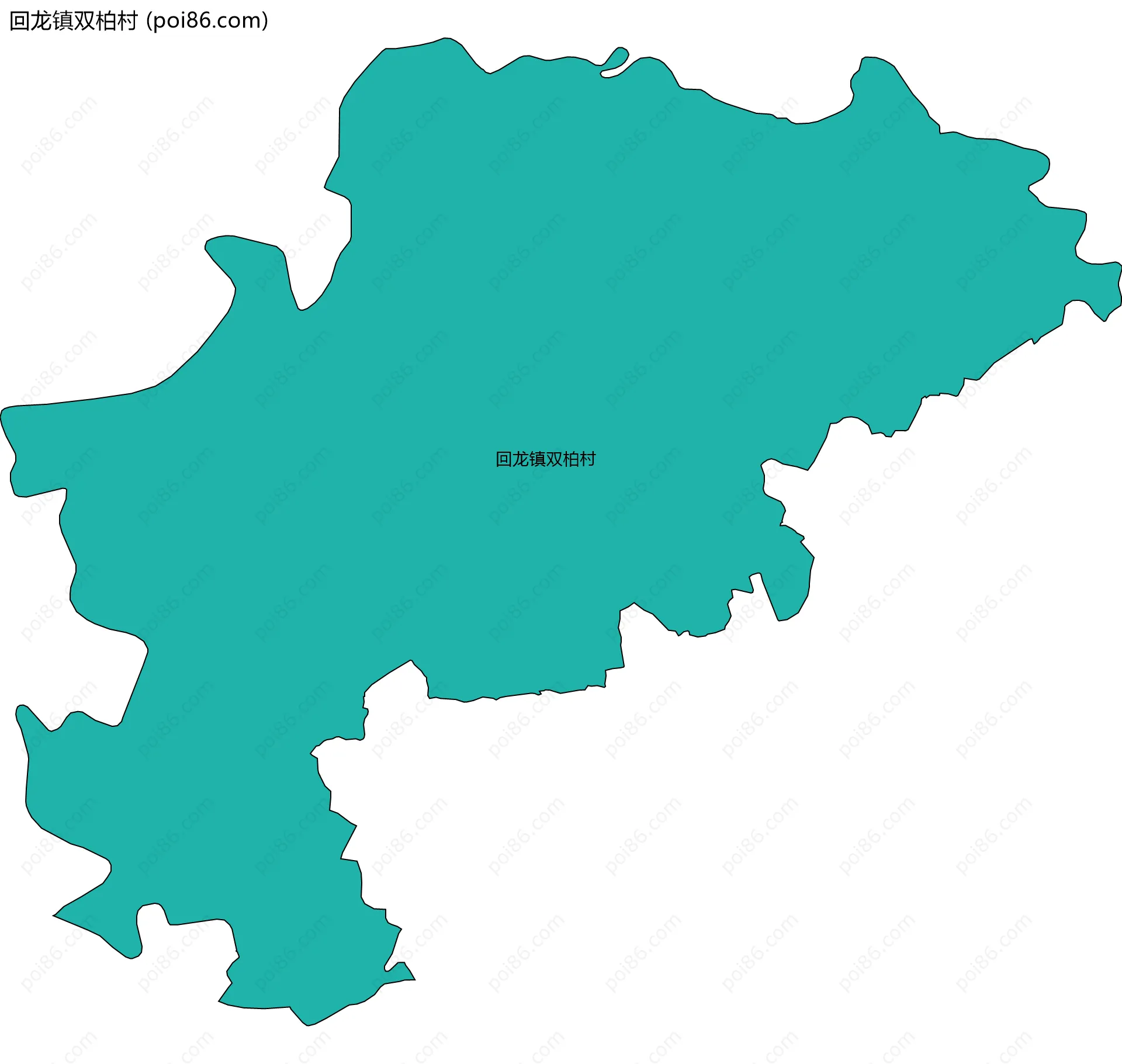 回龙镇双柏村边界地图