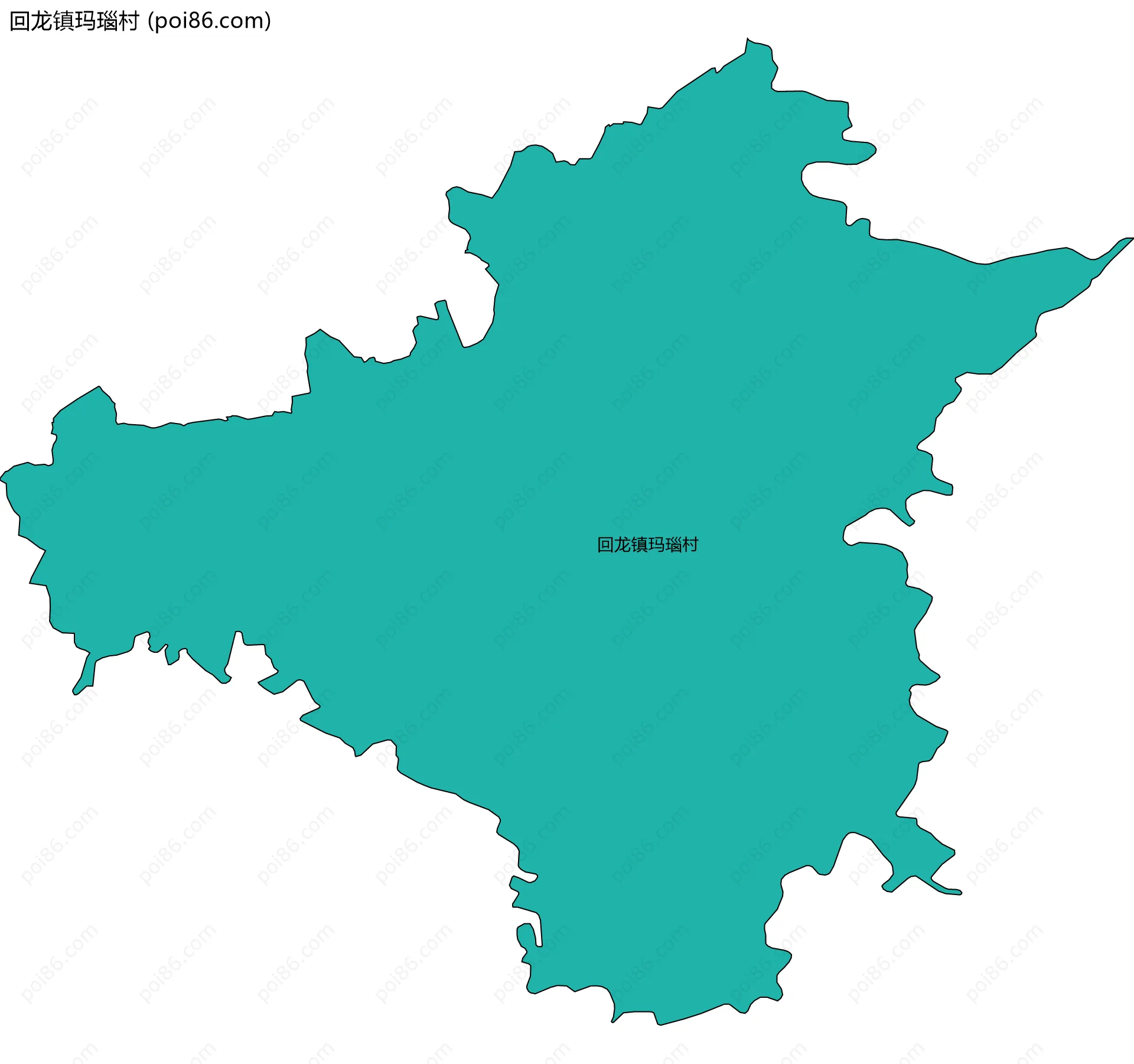 回龙镇玛瑙村边界地图