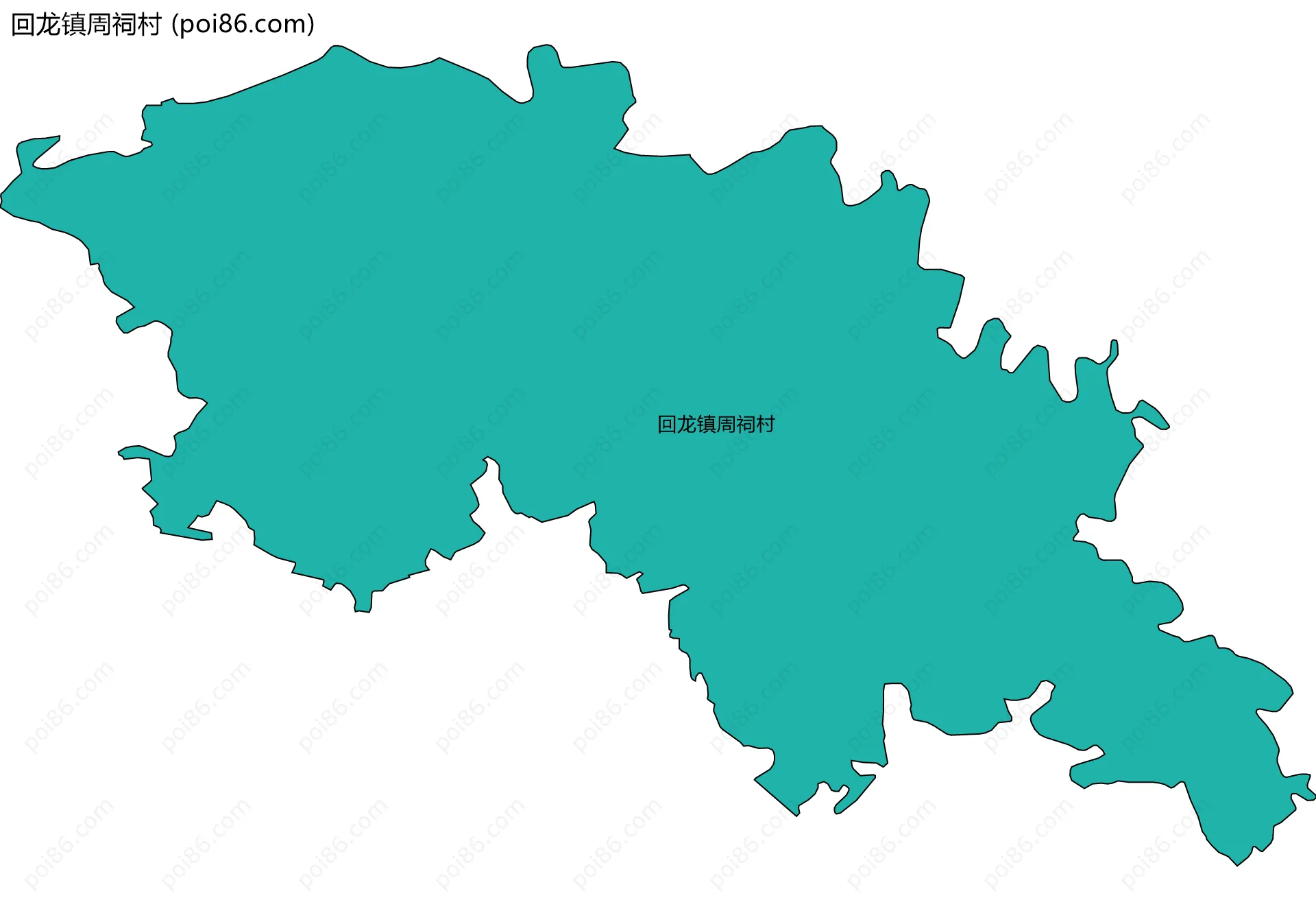 回龙镇周祠村边界地图