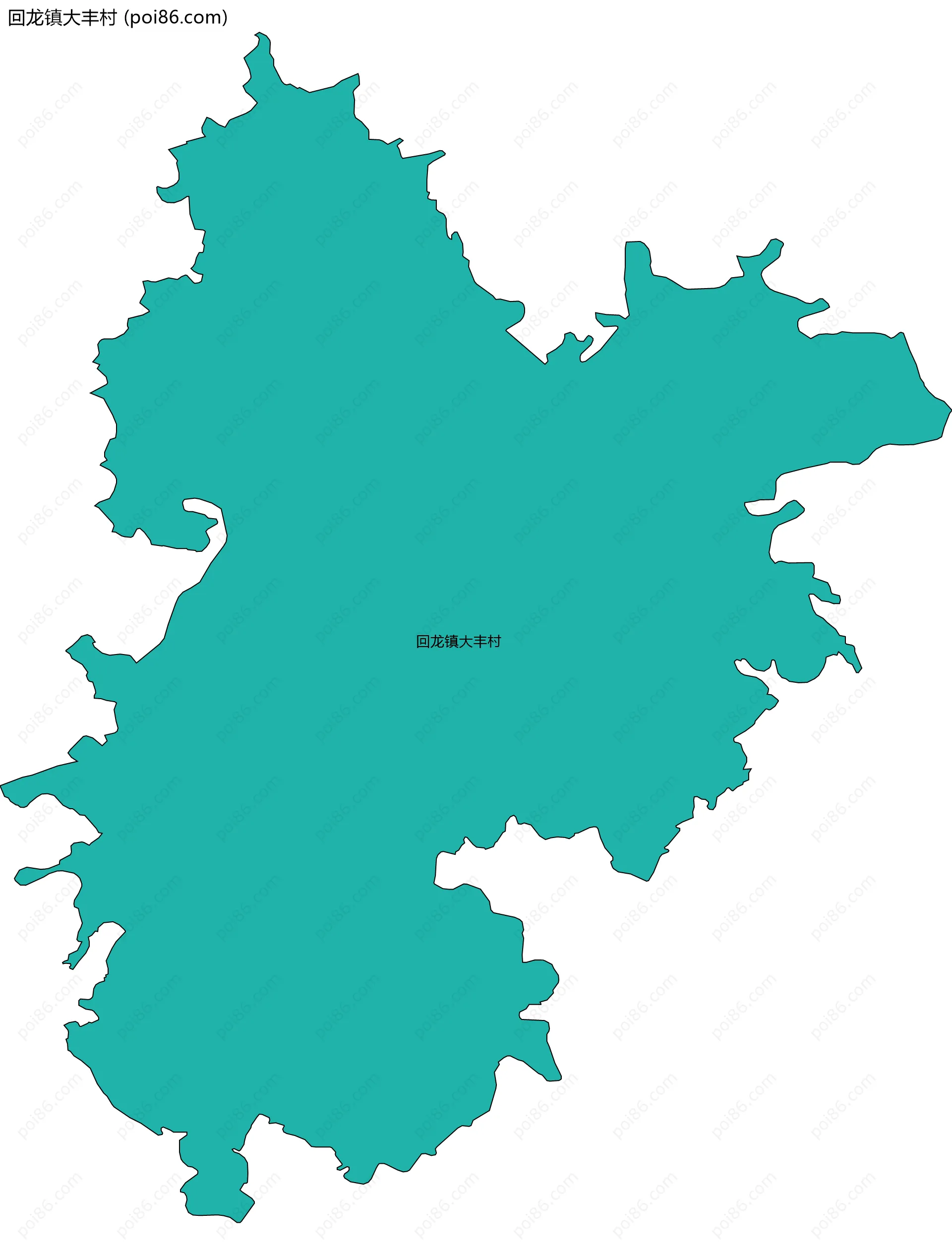 回龙镇大丰村边界地图
