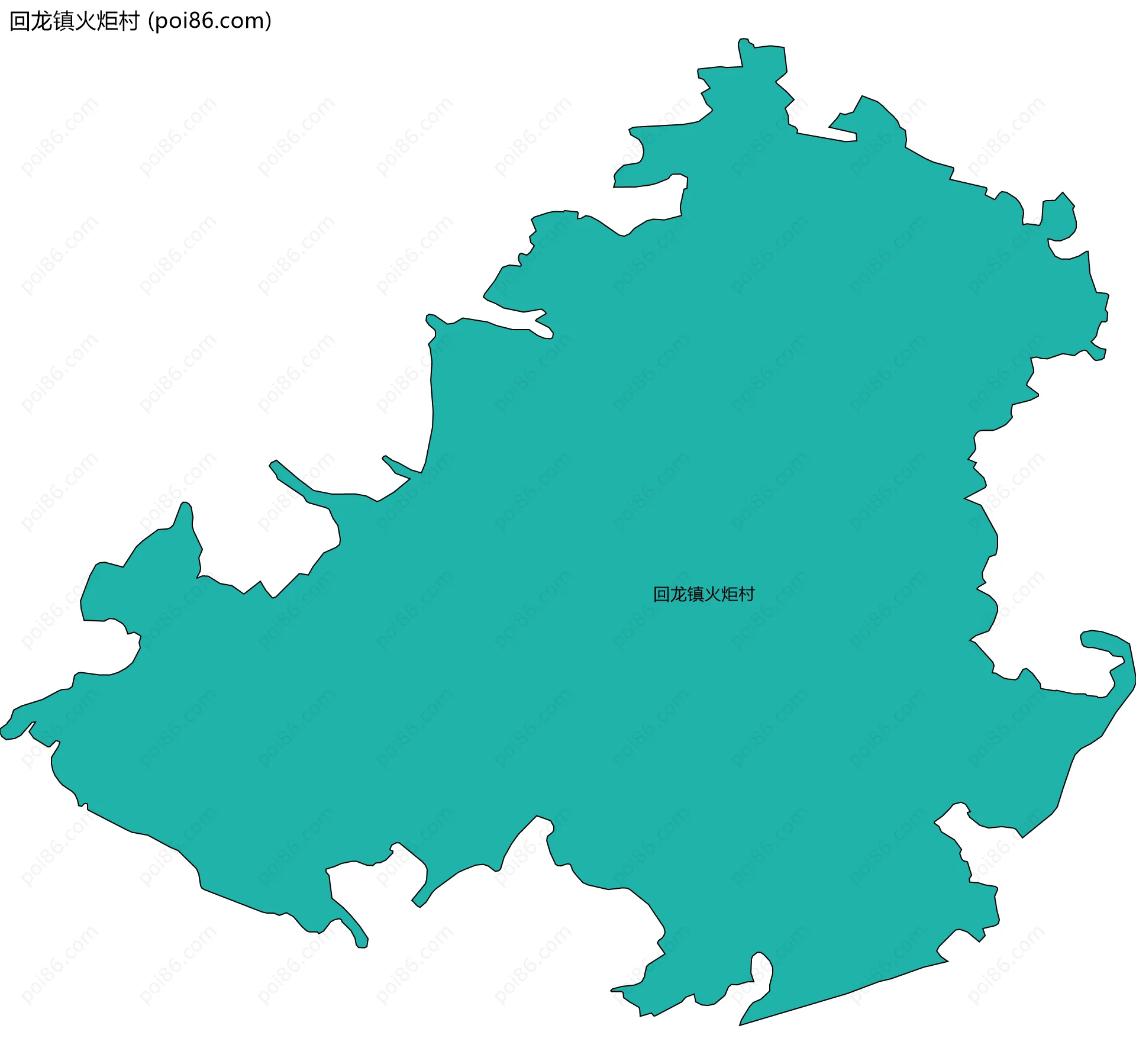 回龙镇火炬村边界地图