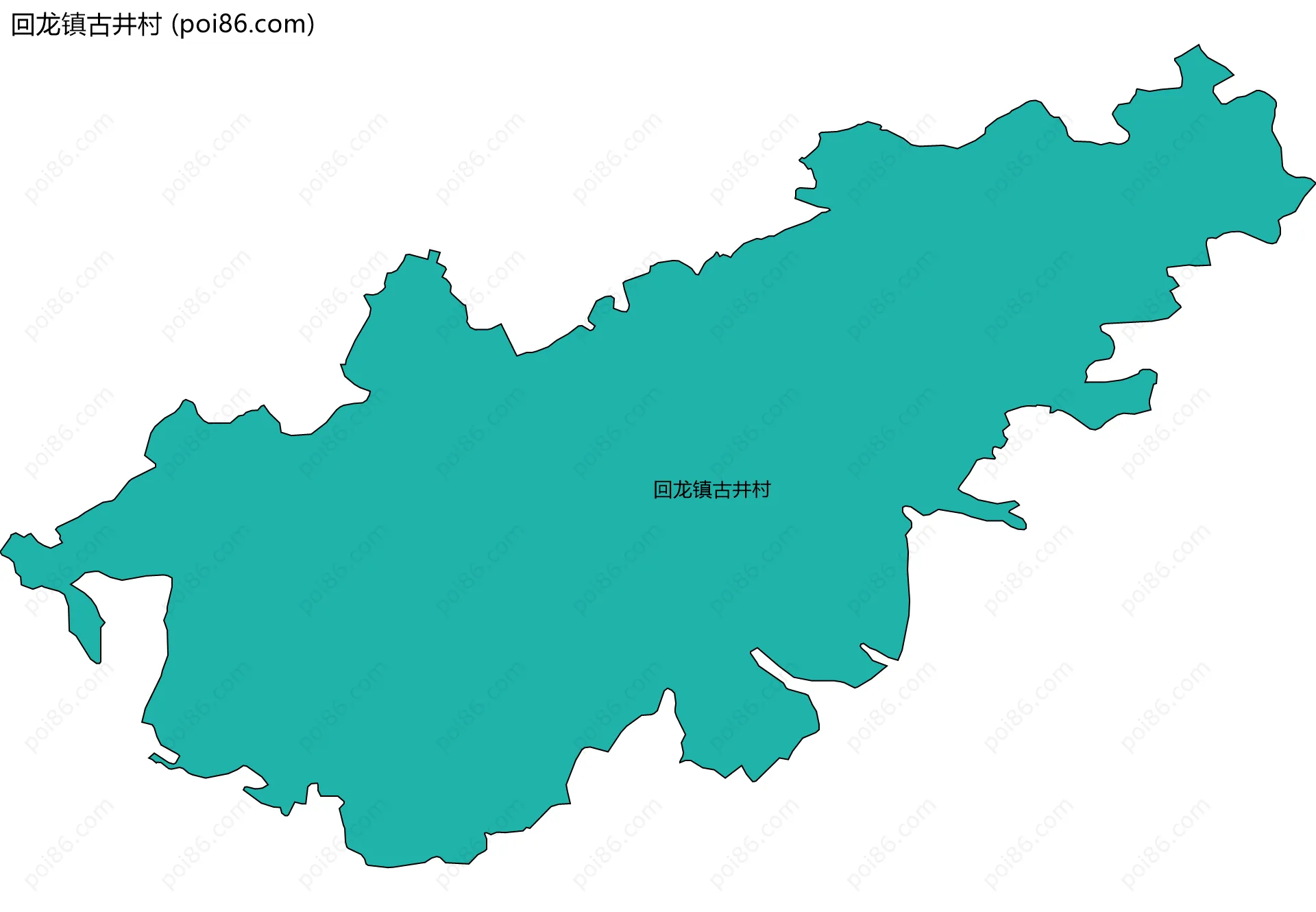 回龙镇古井村边界地图