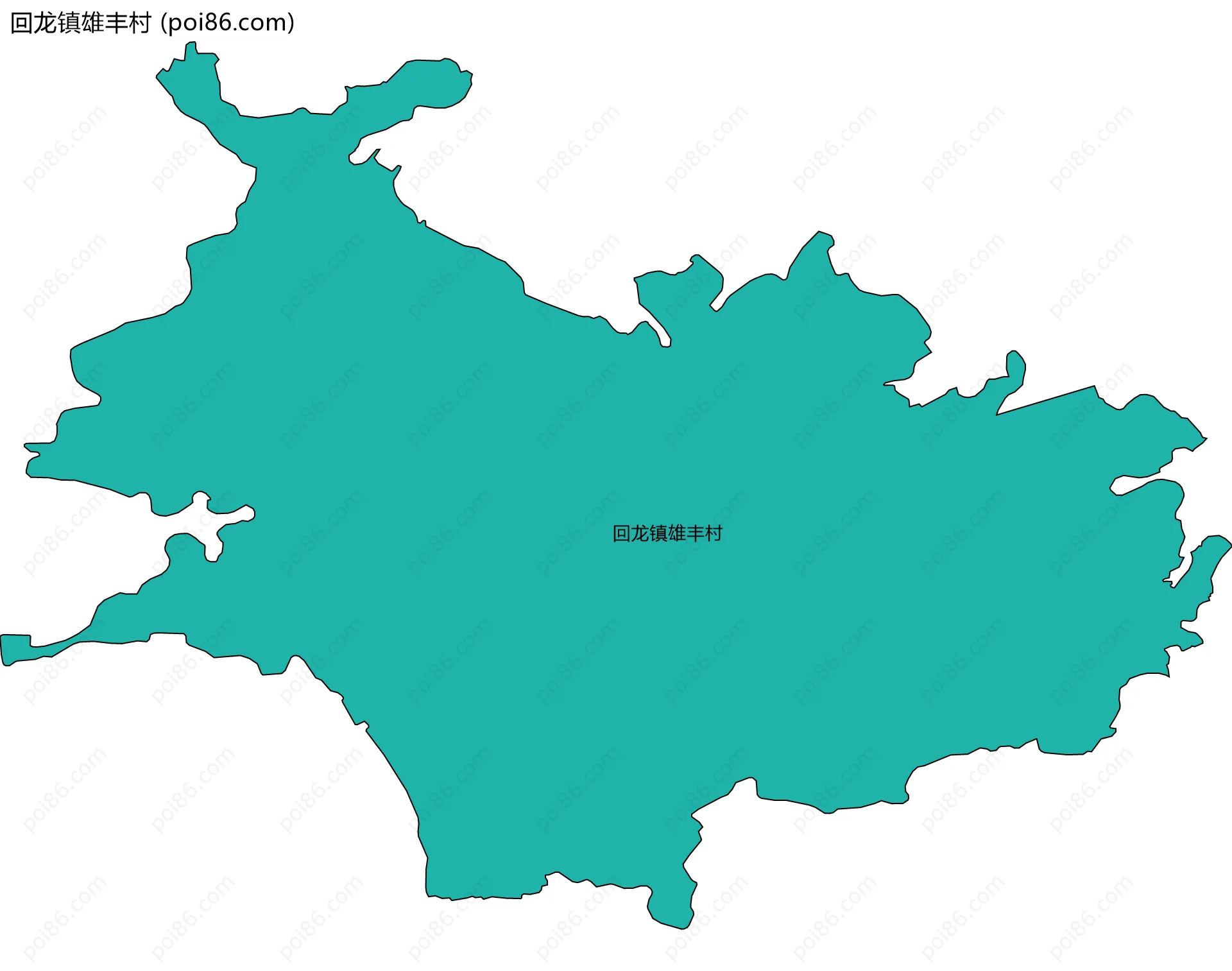 回龙镇雄丰村边界地图