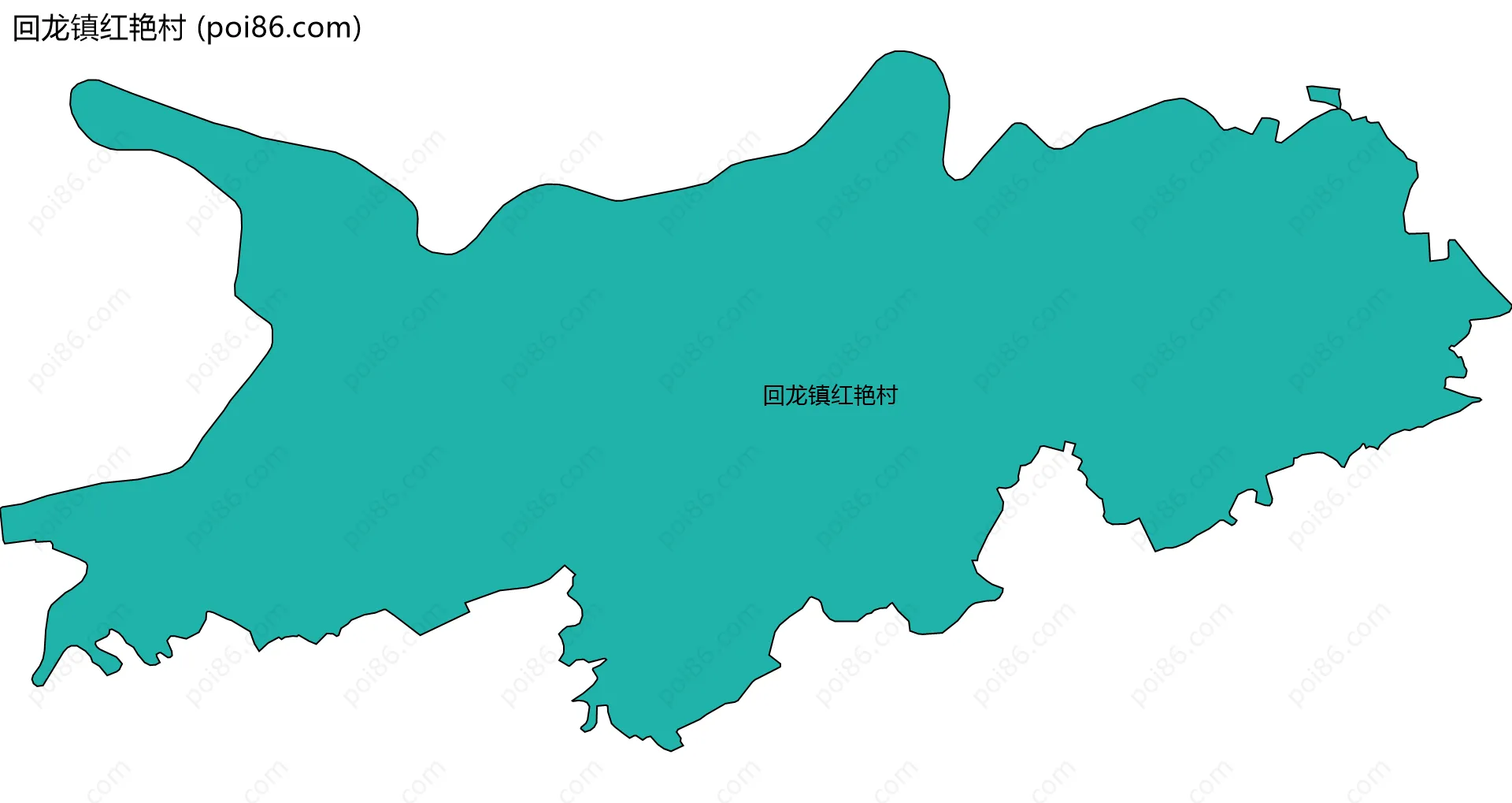 回龙镇红艳村边界地图