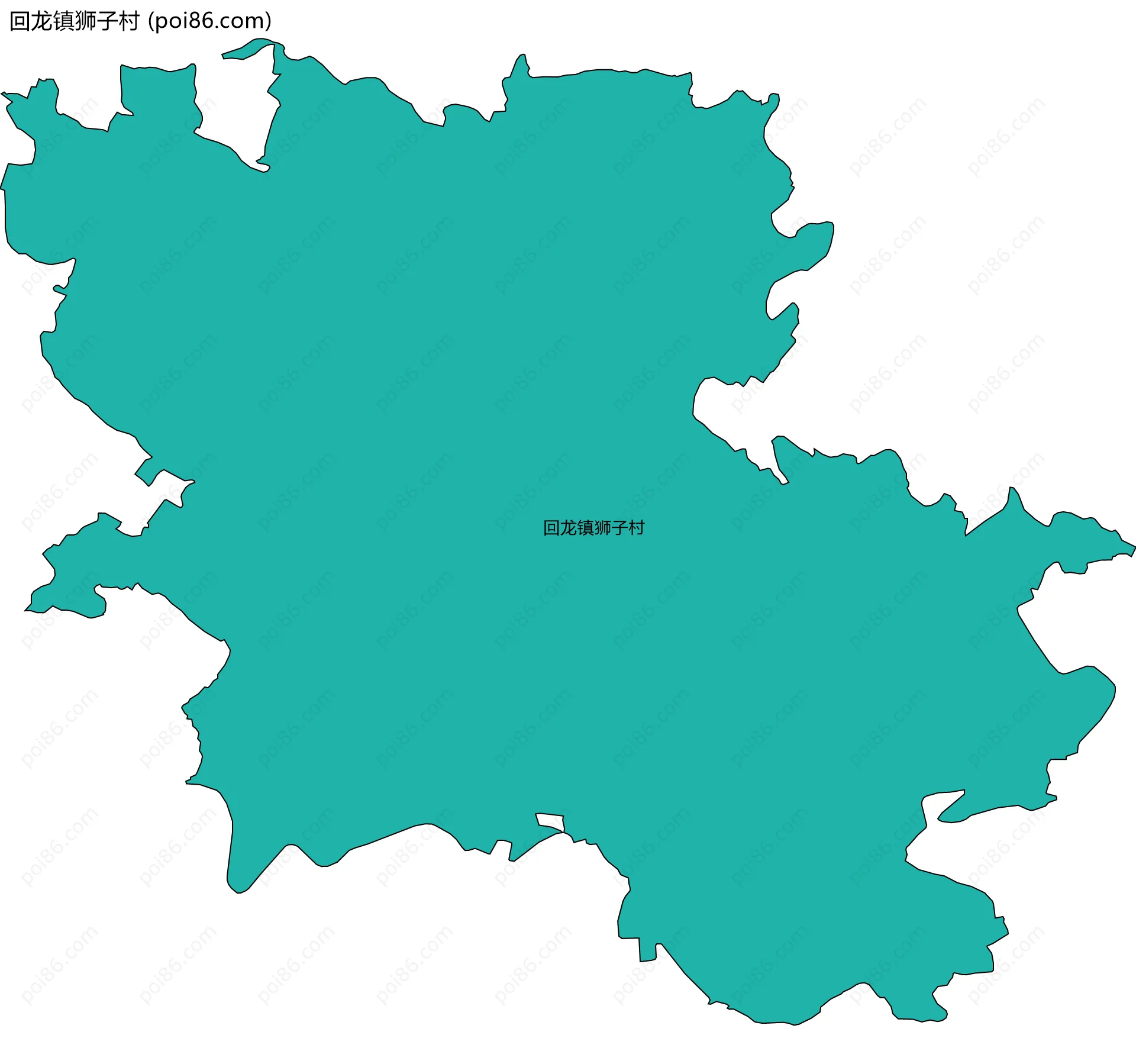 回龙镇狮子村边界地图