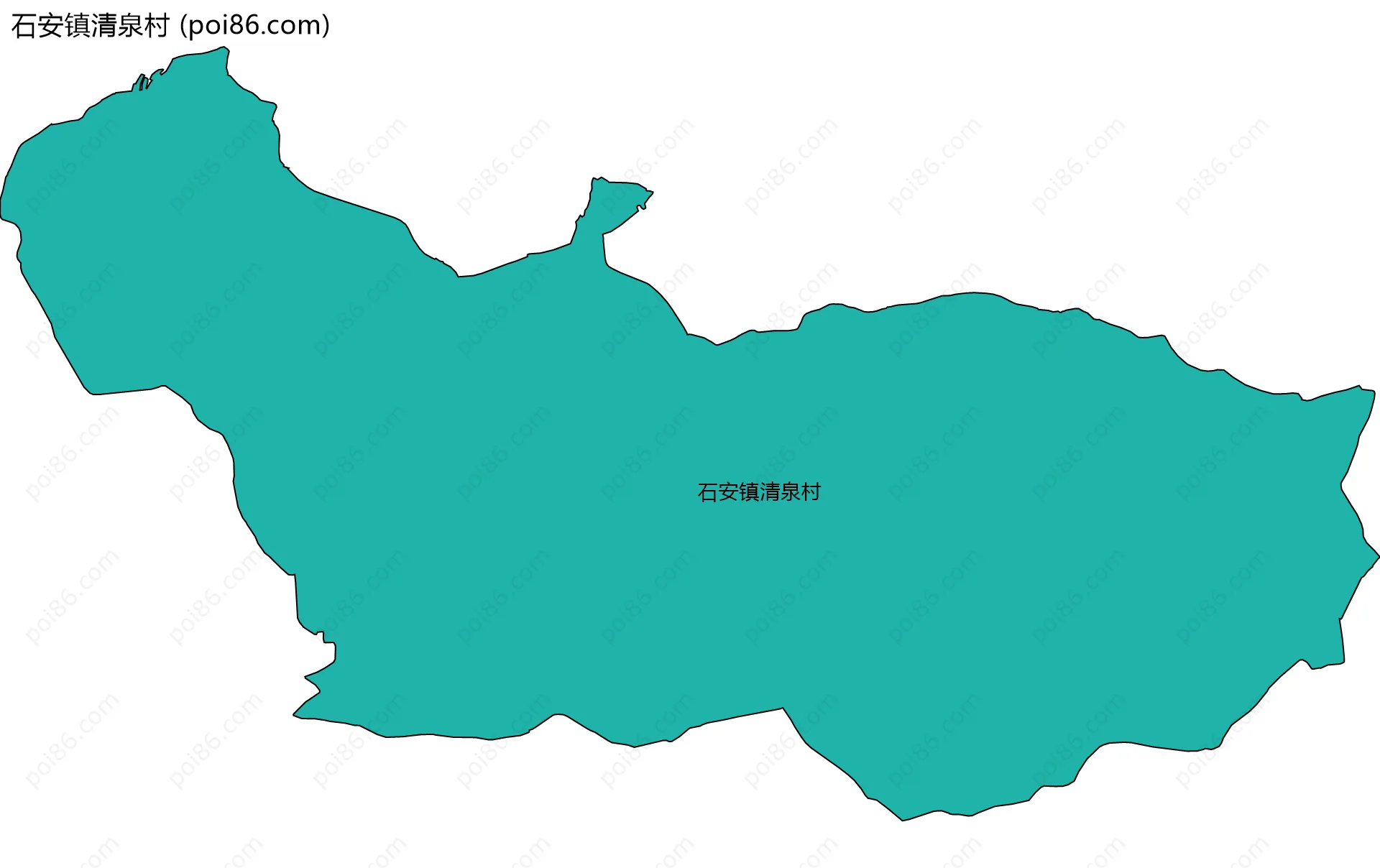 石安镇清泉村边界地图