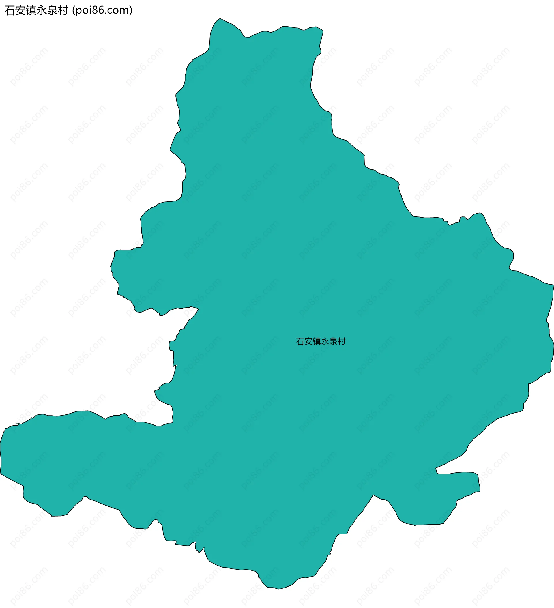 石安镇永泉村边界地图