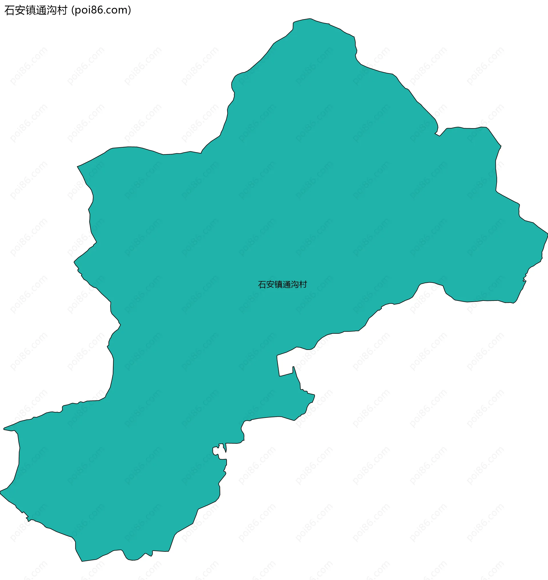 石安镇通沟村边界地图