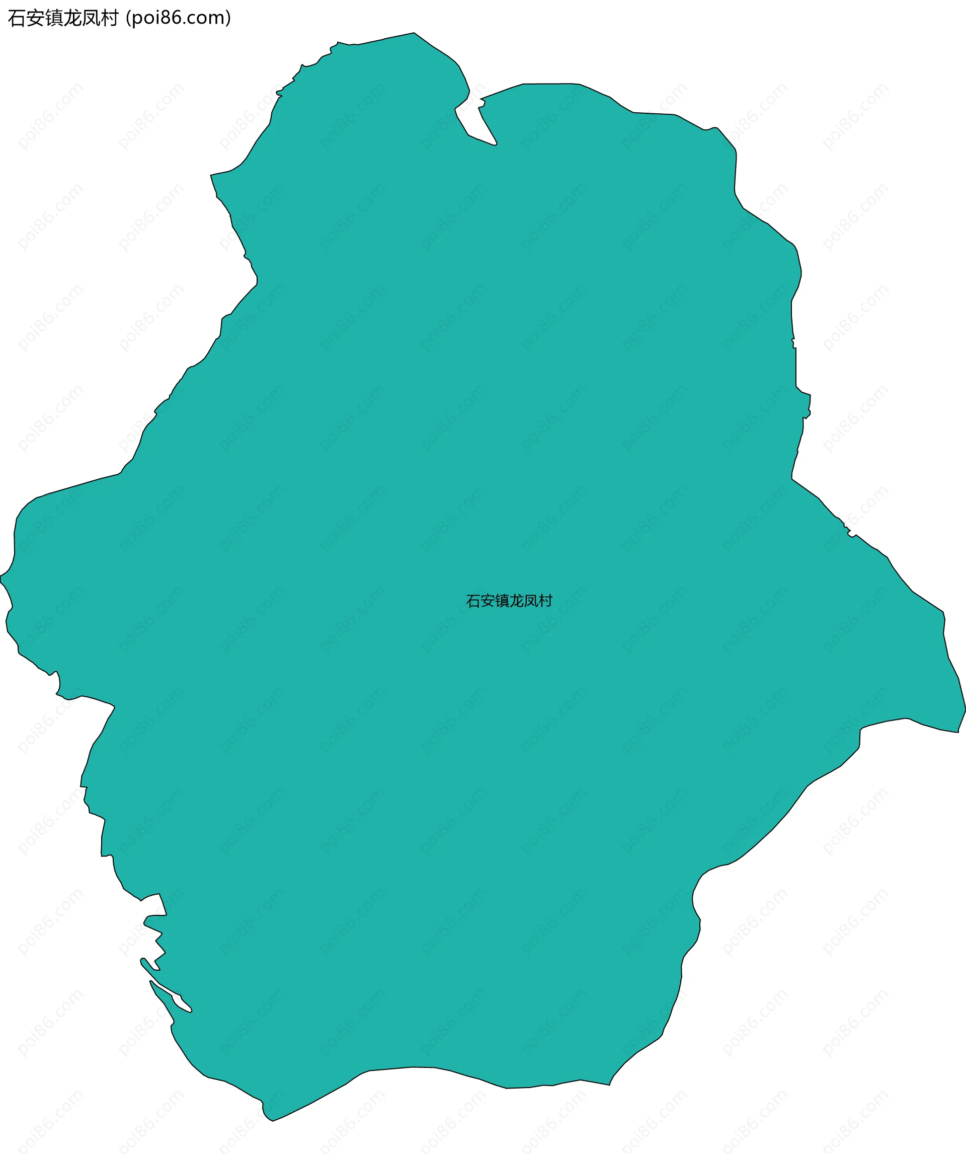 石安镇龙凤村边界地图