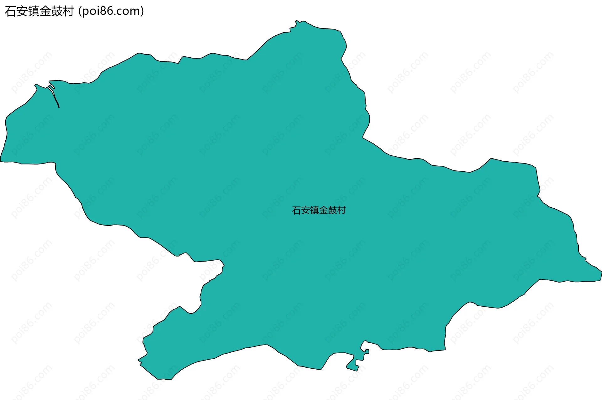 石安镇金鼓村边界地图