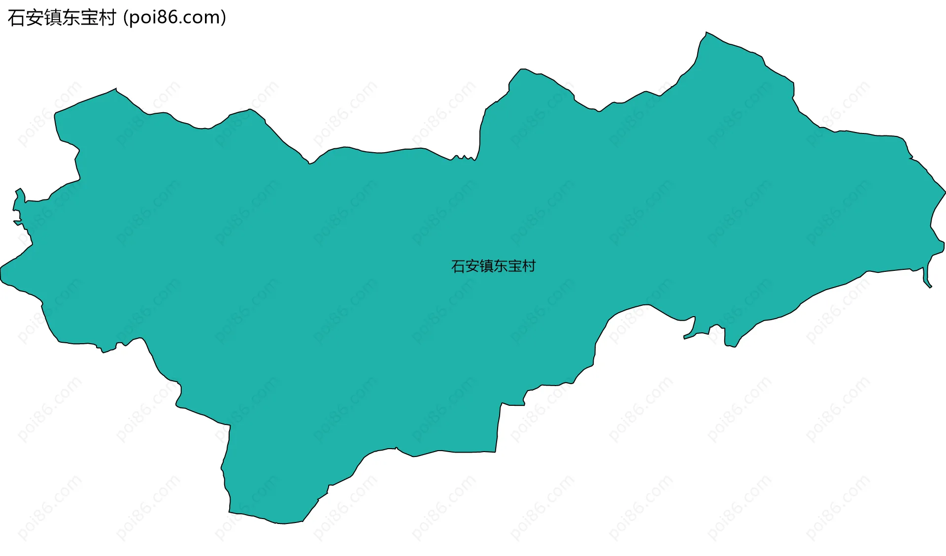 石安镇东宝村边界地图