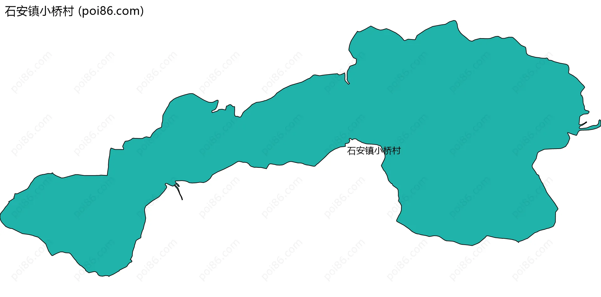 石安镇小桥村边界地图