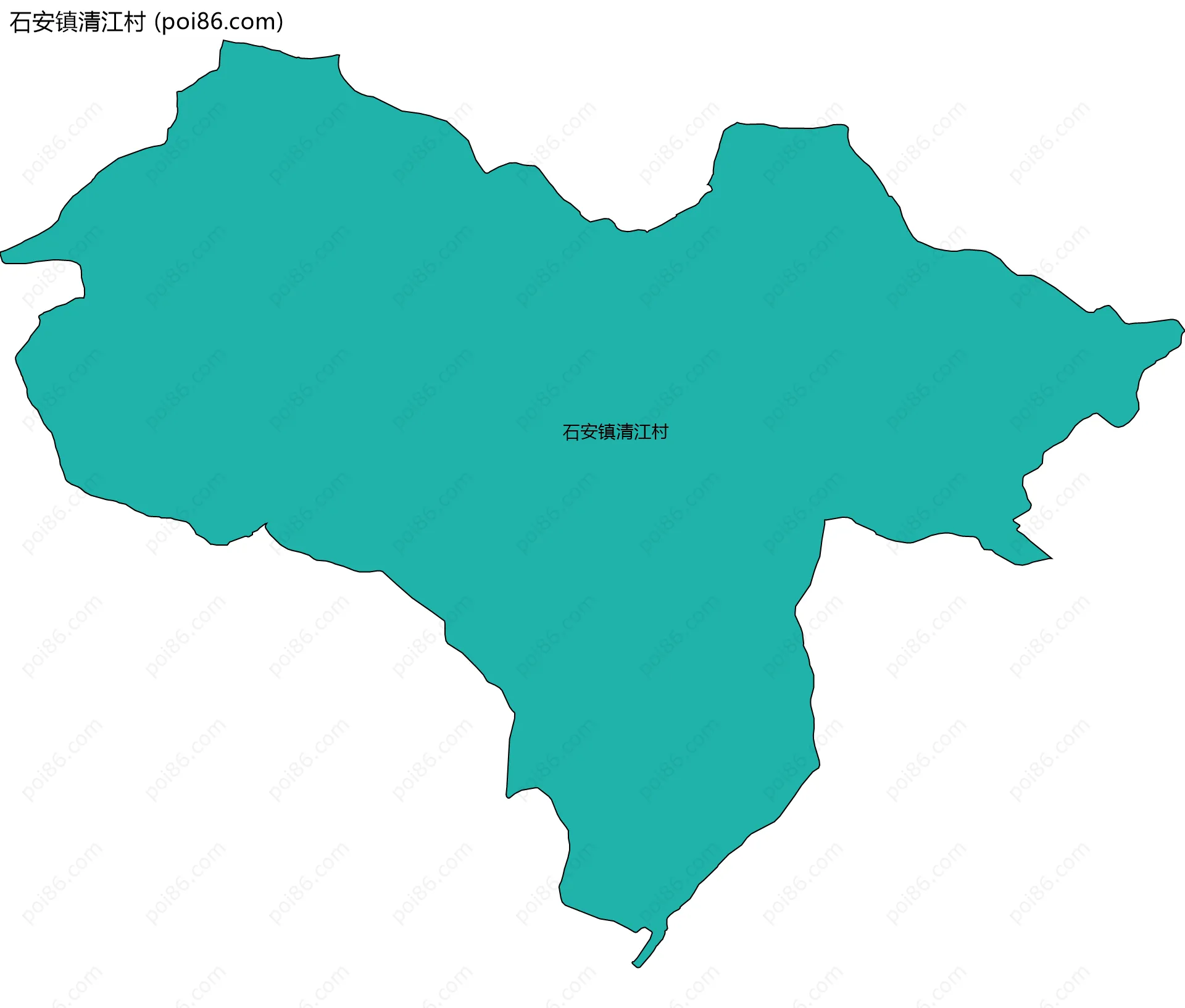 石安镇清江村边界地图