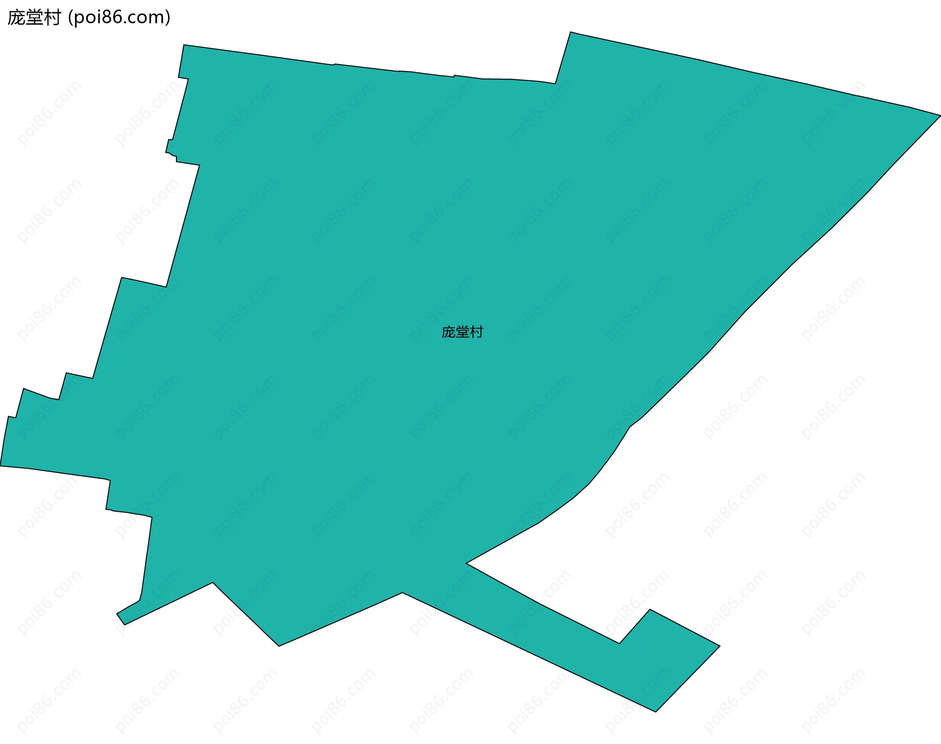 庞堂村边界地图