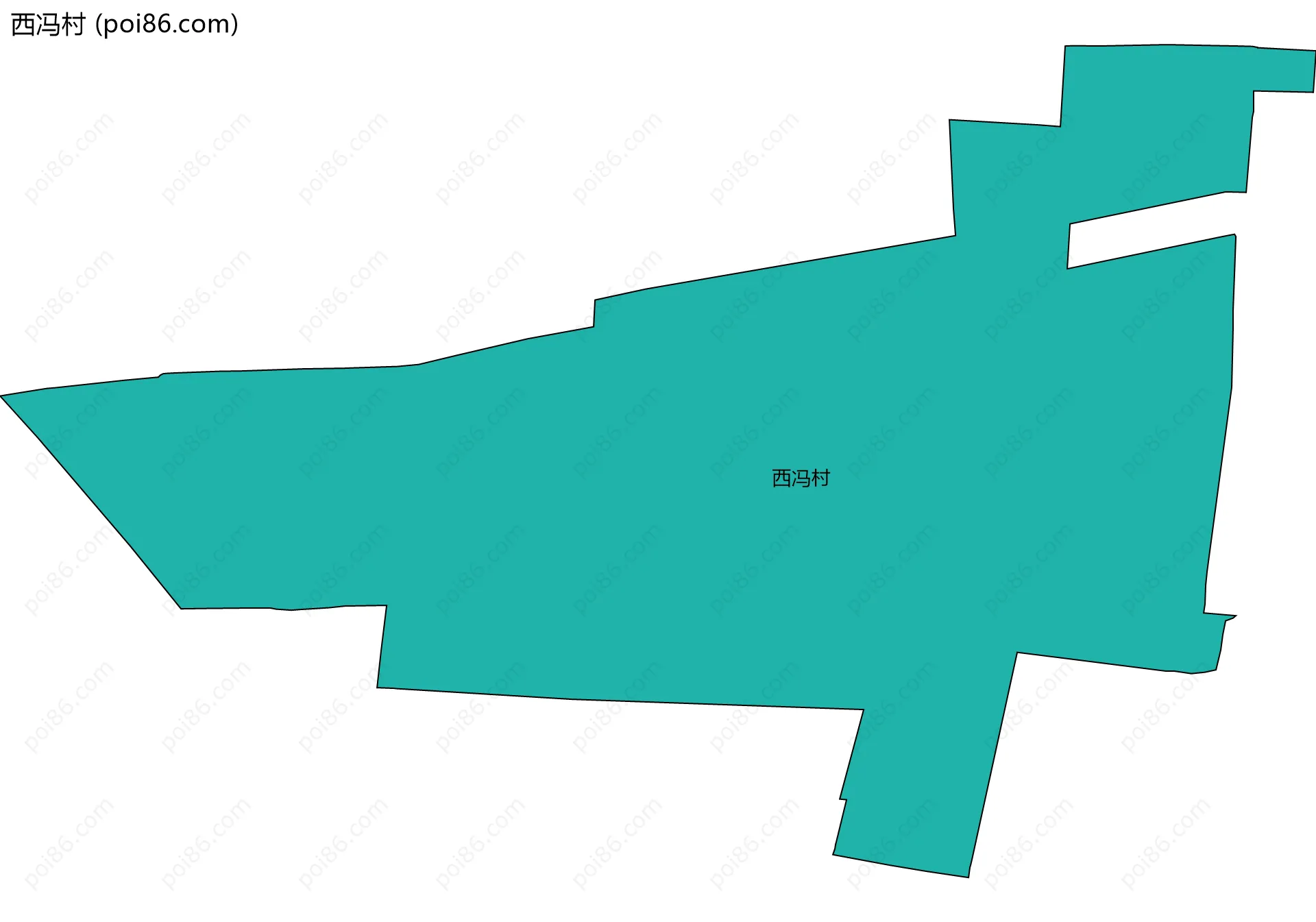 西冯村边界地图