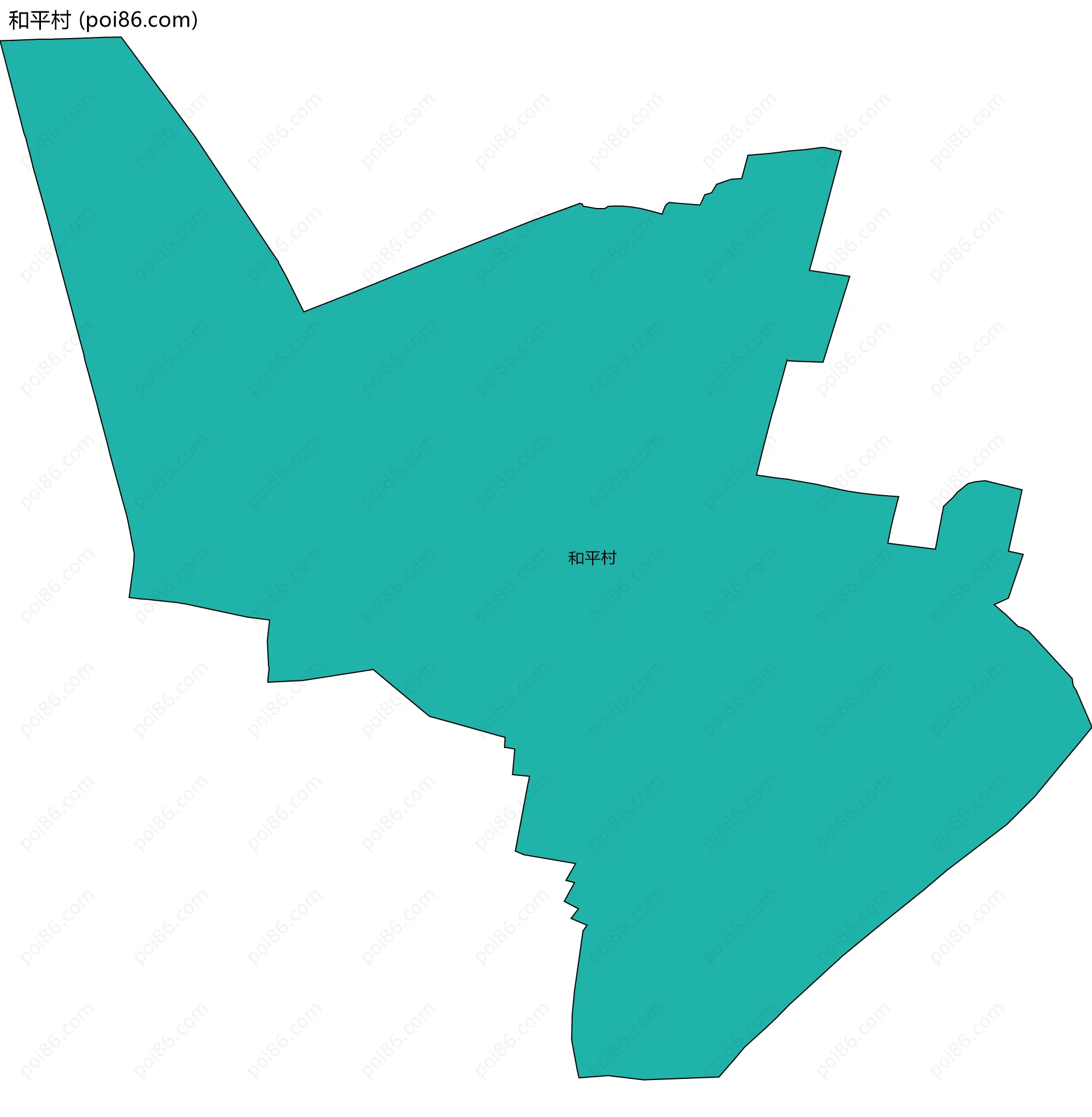 和平村边界地图