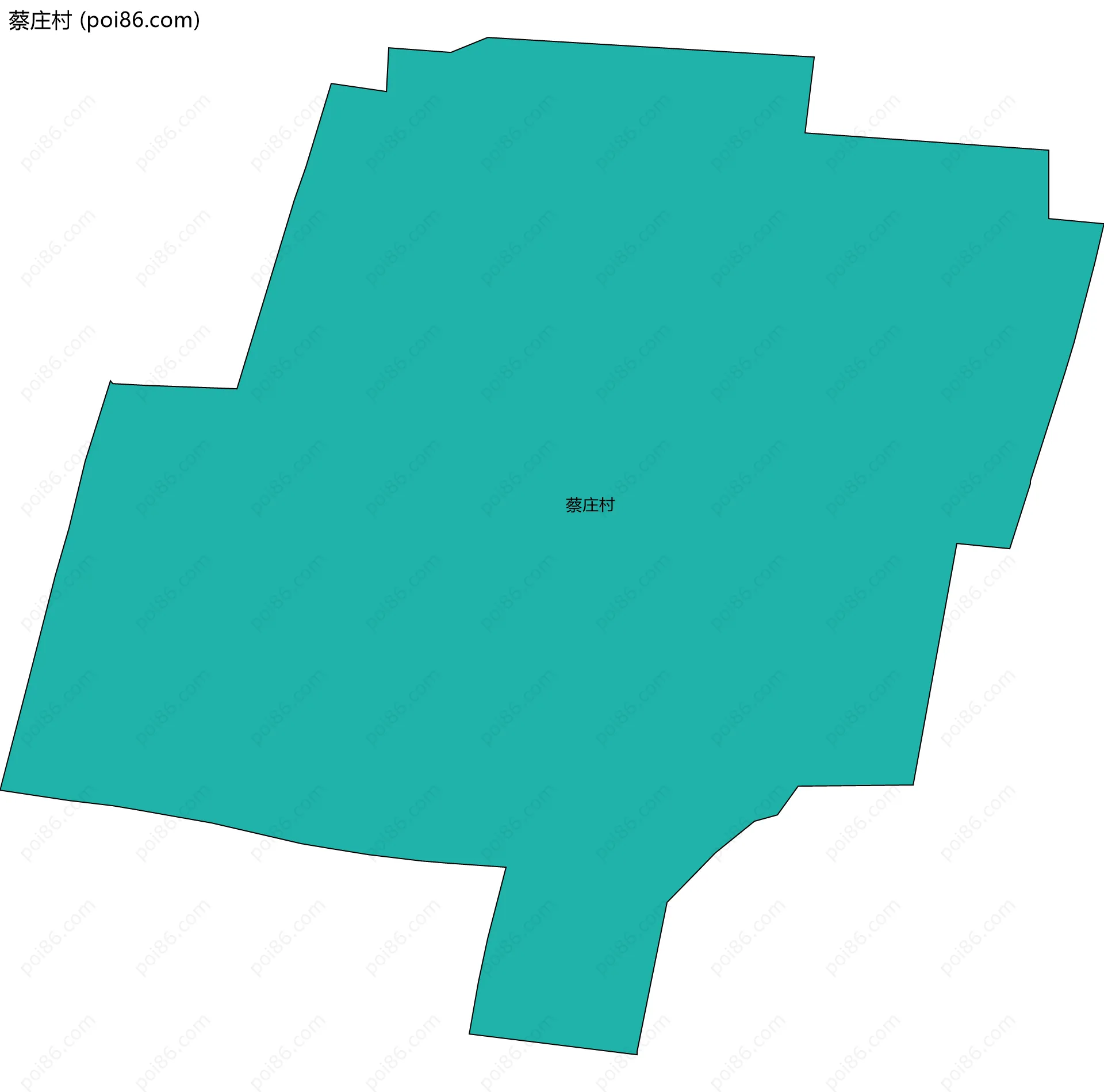 蔡庄村边界地图