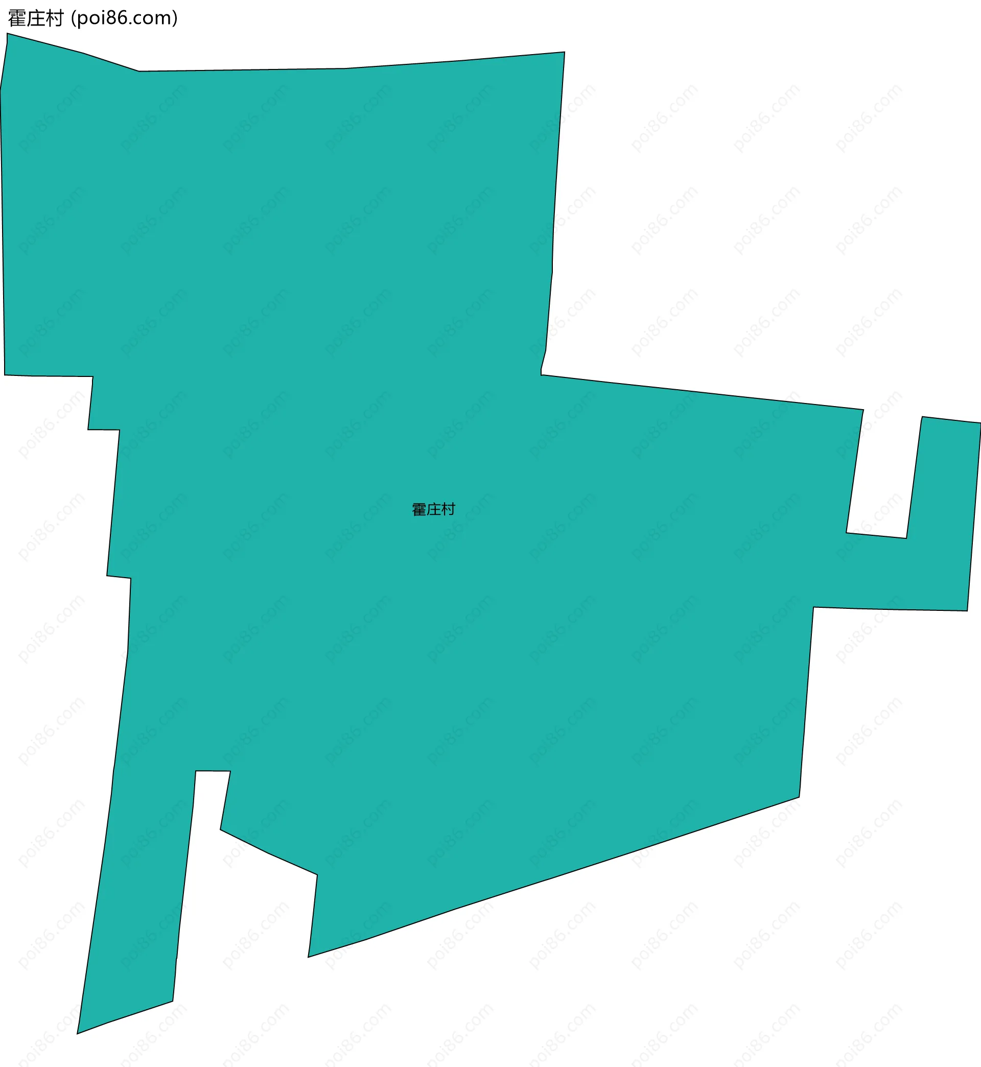 霍庄村边界地图