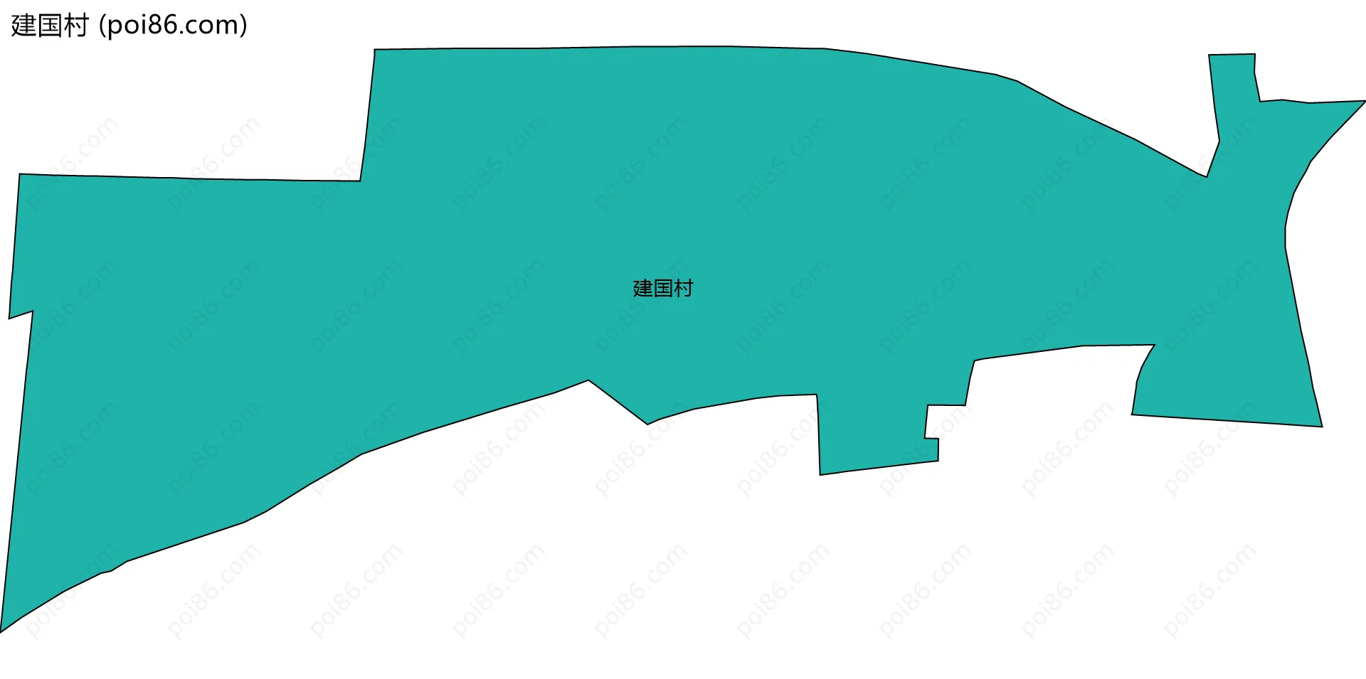 建国村边界地图