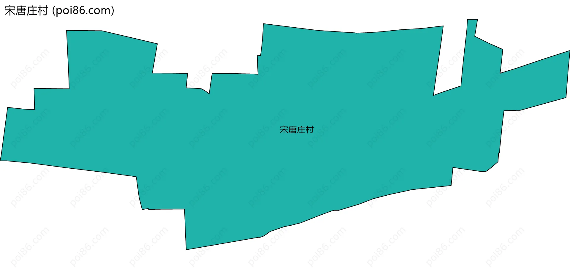 宋唐庄村边界地图
