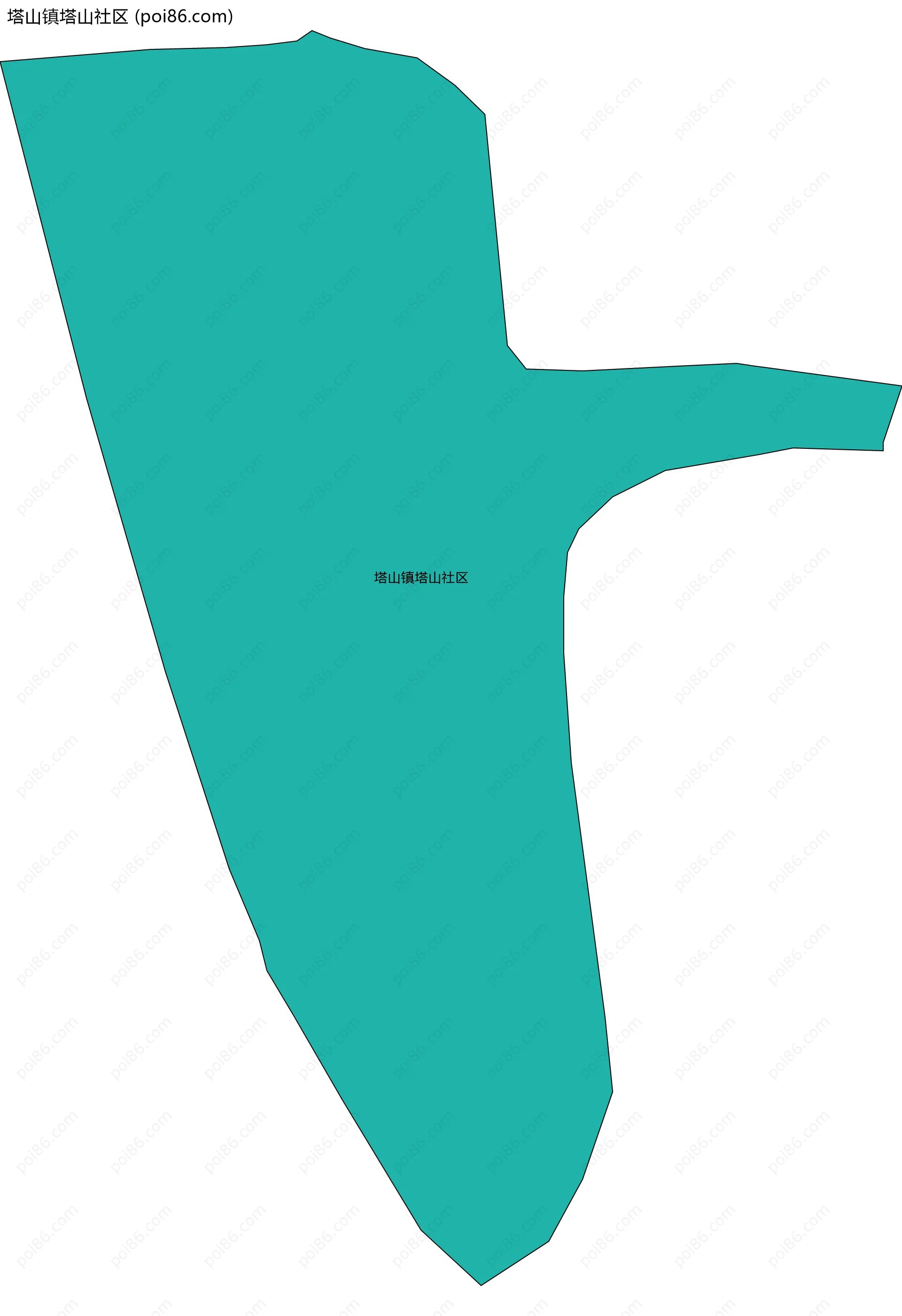 塔山镇塔山社区边界地图