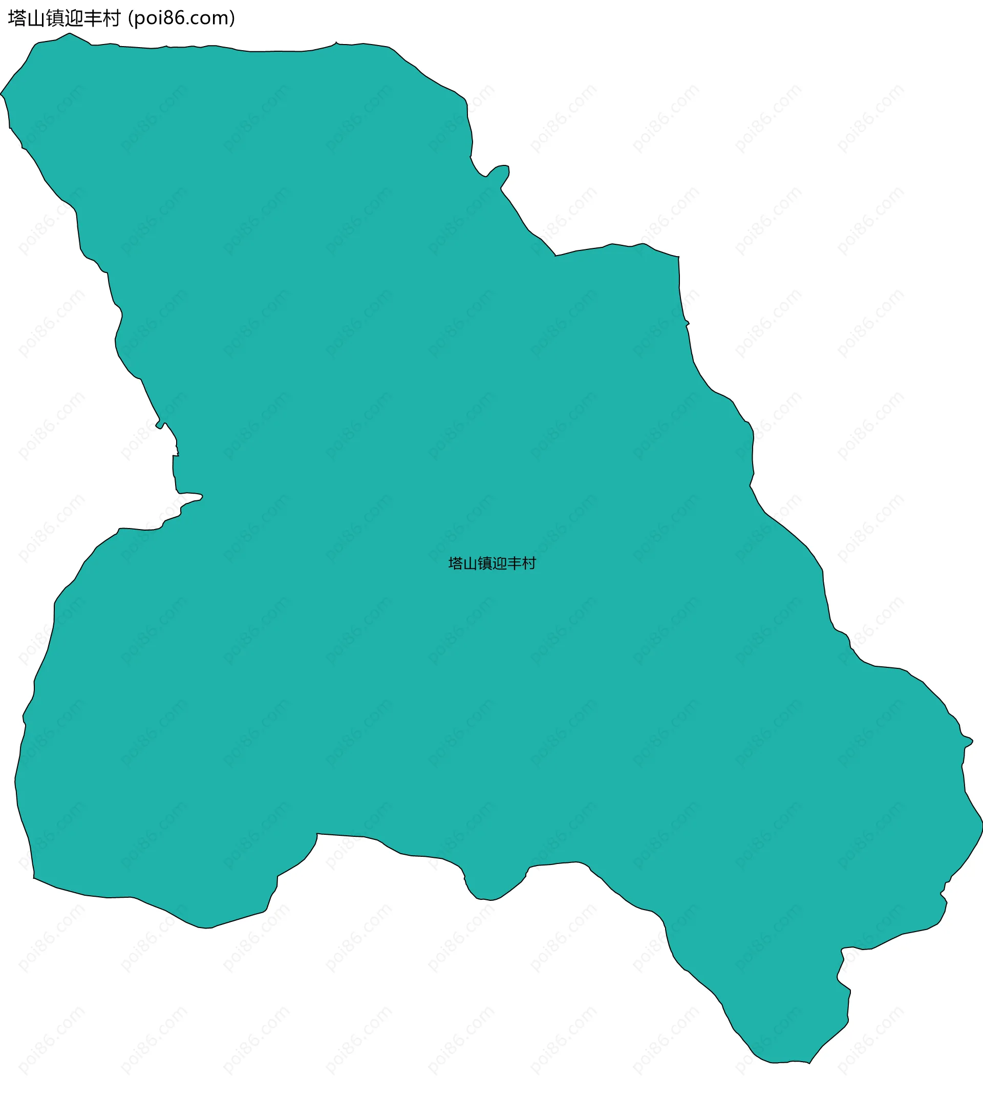 塔山镇迎丰村边界地图