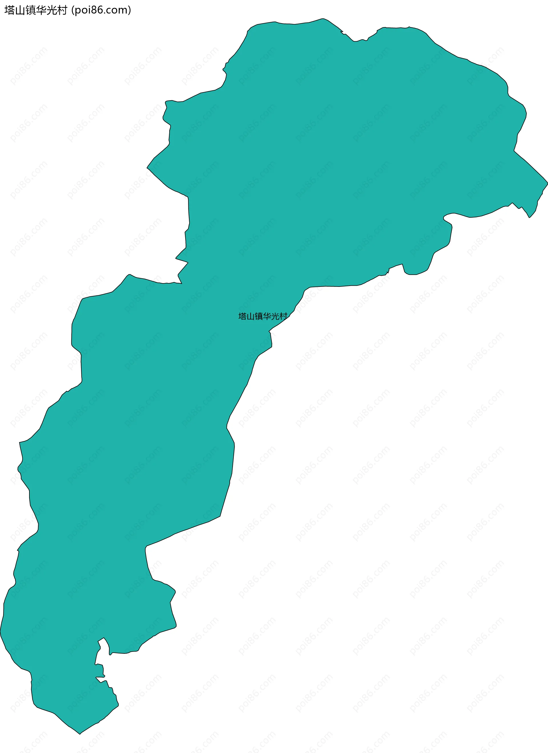 塔山镇华光村边界地图