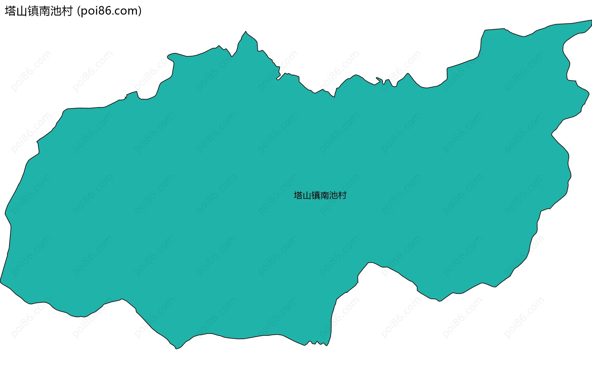 塔山镇南池村边界地图