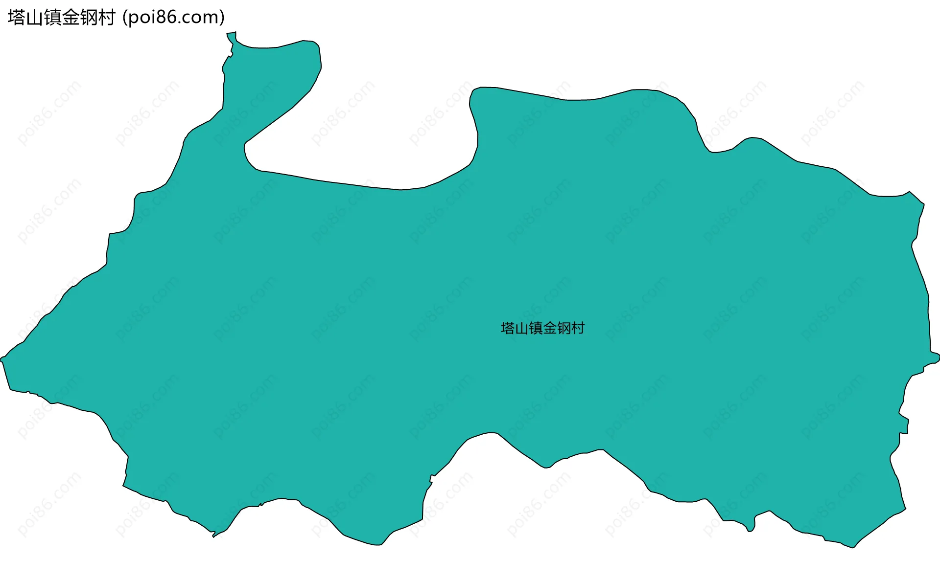 塔山镇金钢村边界地图