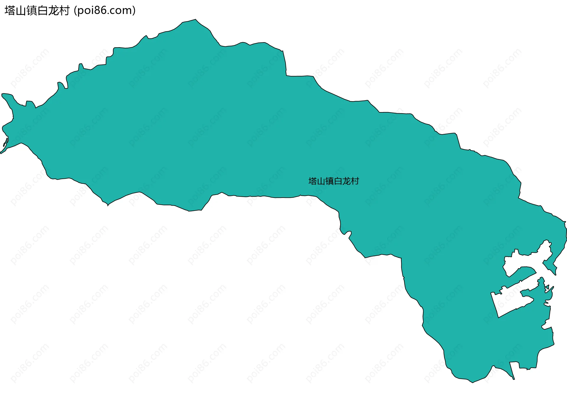 塔山镇白龙村边界地图