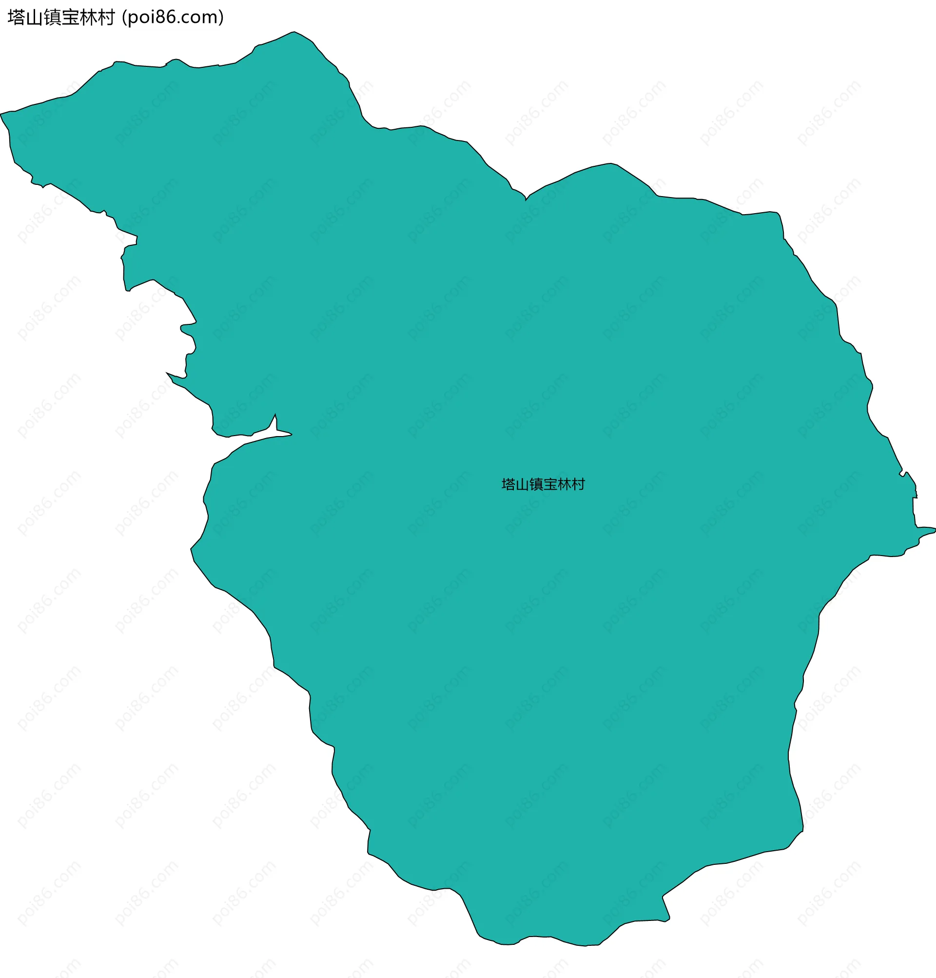 塔山镇宝林村边界地图